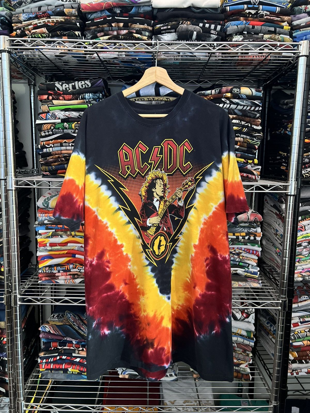 Liquid Blue AC/DC Tie Dye Band Tee Size US XXL / EU 58 / 5 - 1 Thumbnail