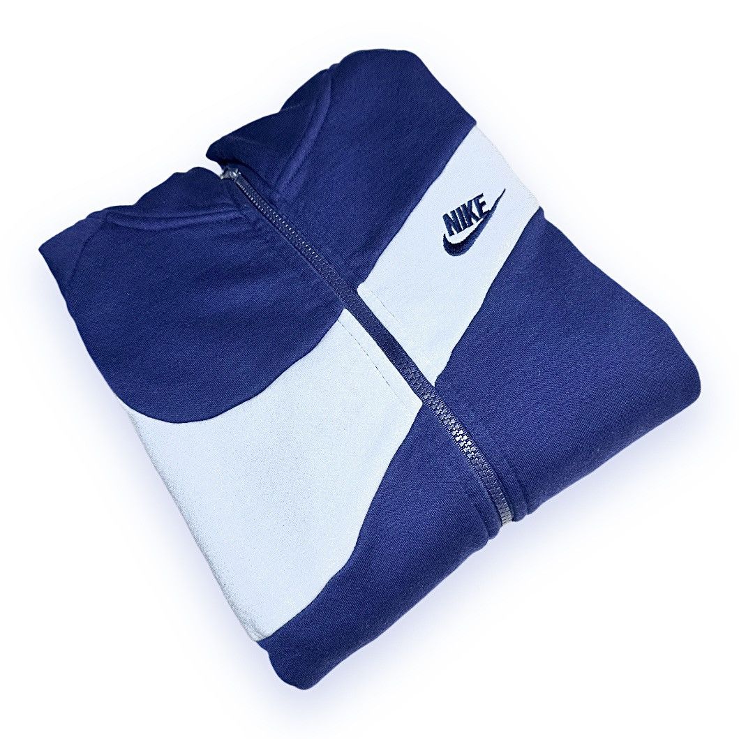 Nike Nike Big Swoosh Full Zip Hoodie Sweatshirt Navy White Size US S / EU 44-46 / 1 - 8 Thumbnail