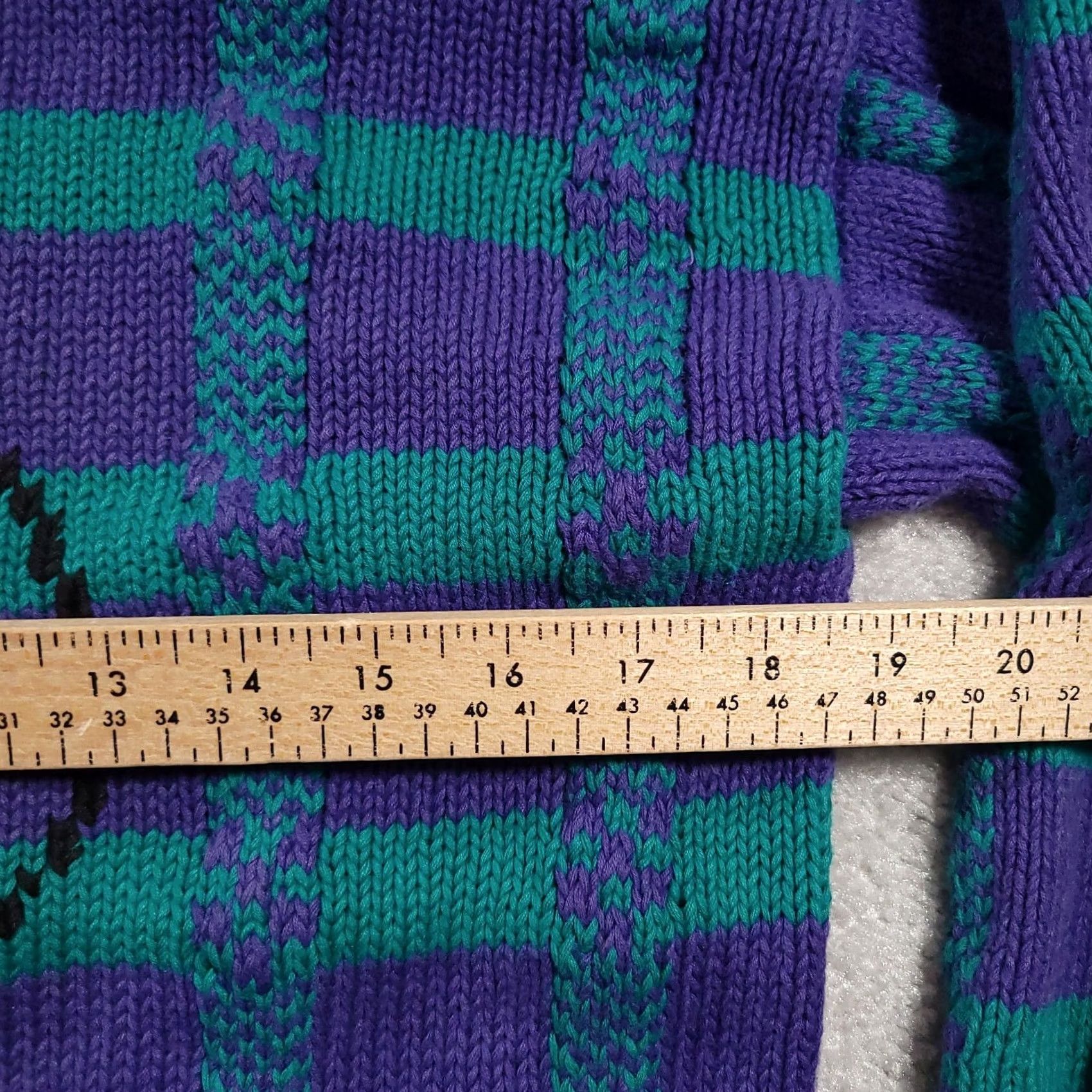 Vintage VINTAGE Cambridge Dry Goods Sweater Womens M Purple Green Crewneck 80s Size M / US 6-8 / IT 42-44 - 4 Thumbnail