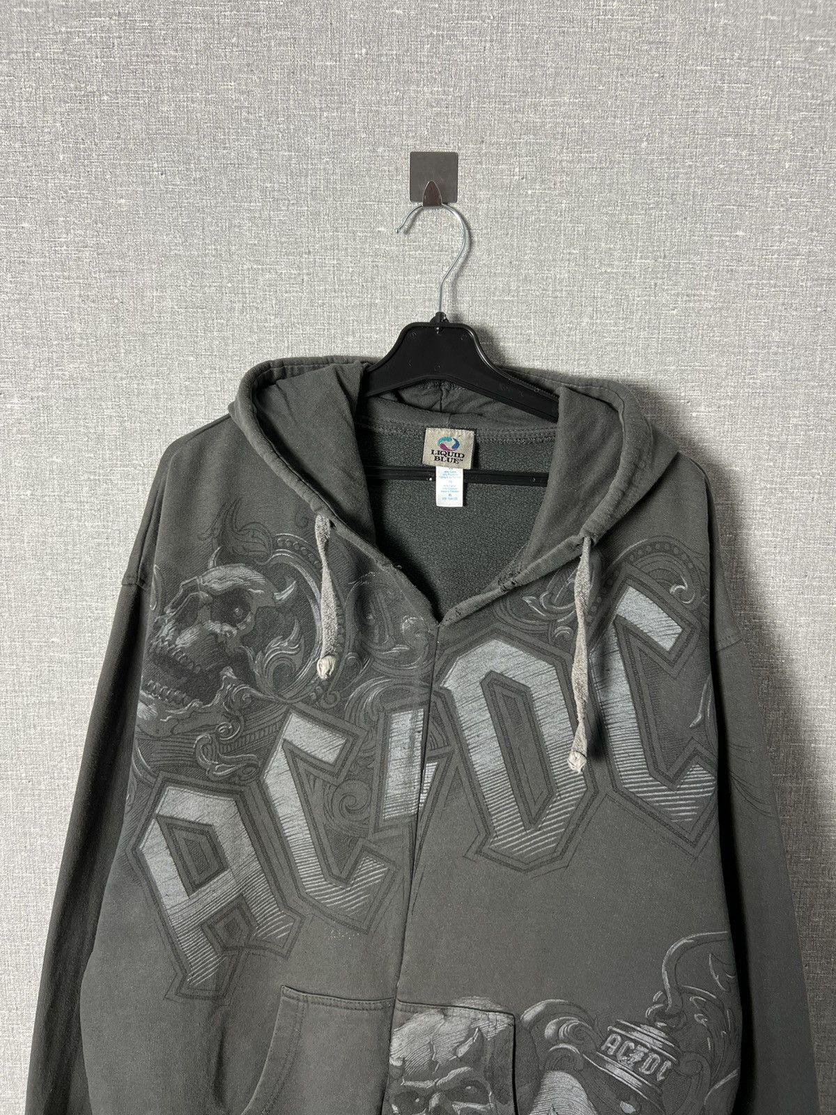 Liquid Blue Vintage ACDC Liquid Blue Skulls Logo Hoodie All Over Printed Size US XL / EU 56 / 4 - 2 Thumbnail