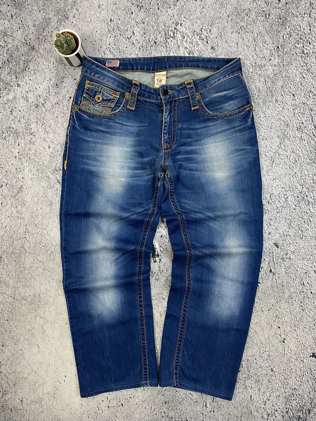 Japanese Brand × True Religion × Vintage True Religion Baggy Denim Pants Streetwear Size US 33 - 2 Thumbnail