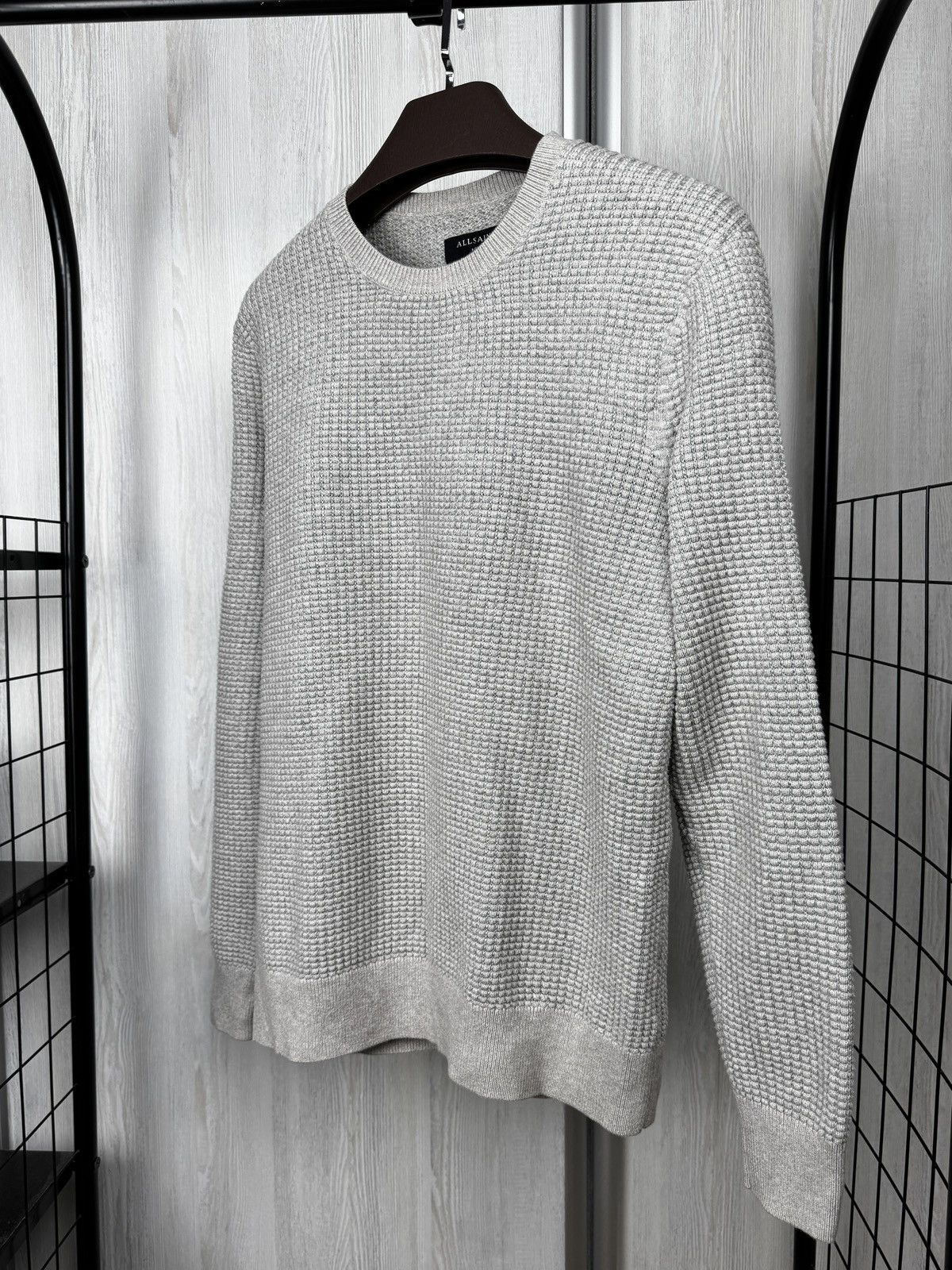 Allsaints Allsaints Rye Knit Crew Neck Grey Sweater Mens size M Size US M / EU 48-50 / 2 - 5 Thumbnail