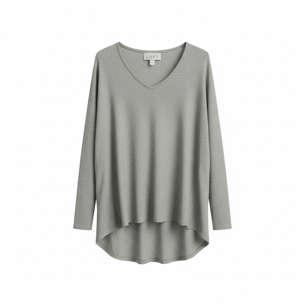 Loft LOFT Vintage Soft Women’s Small Gray T-Shirt Short Sleeve Size US S / EU 44-46 / 1 - 1 Thumbnail