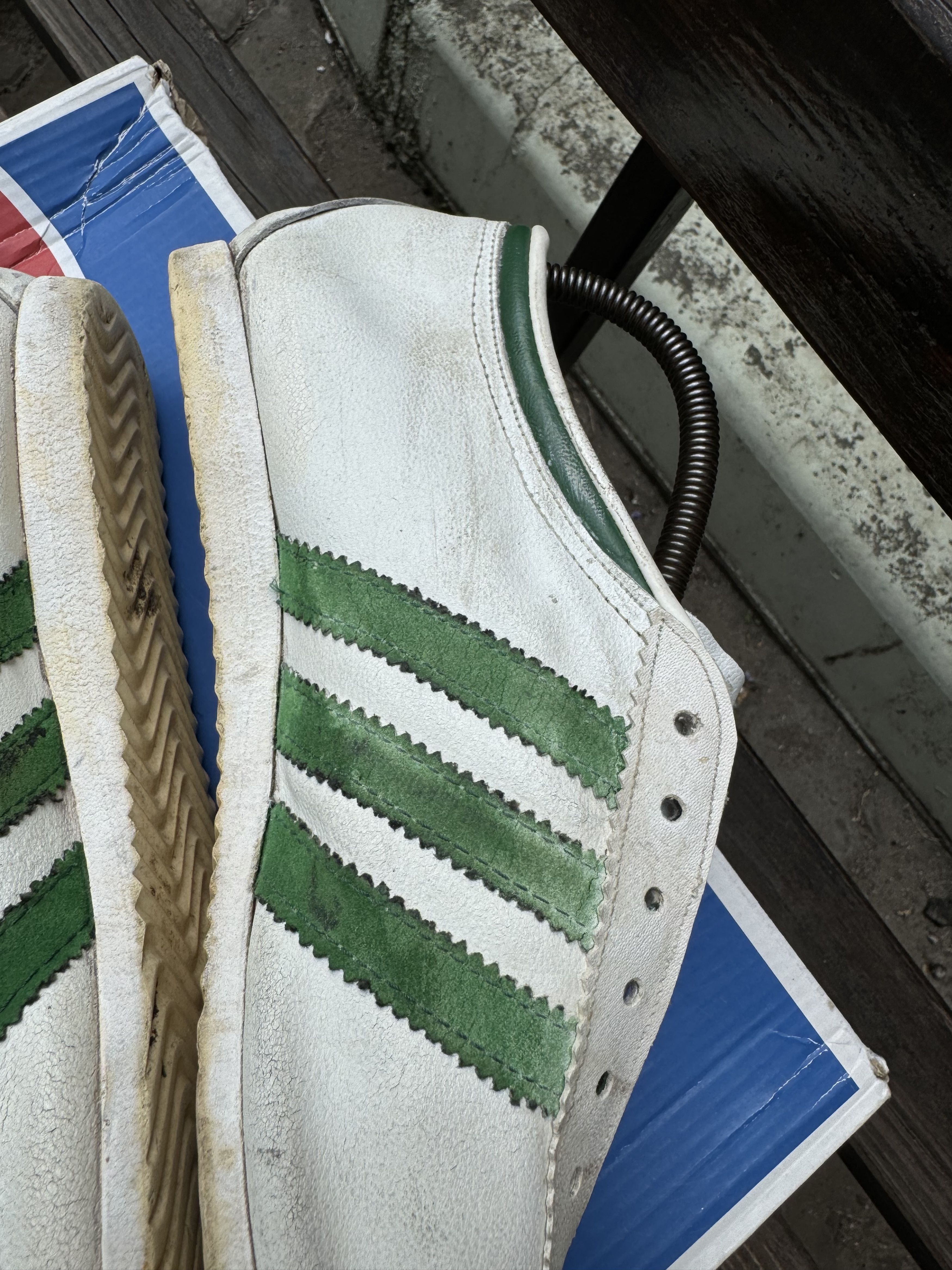 Adidas × Vintage Vintage Adidas Record Leather Sneakers Made in France Sz 8 Size US 8.5 / EU 41-42 - 8 Thumbnail