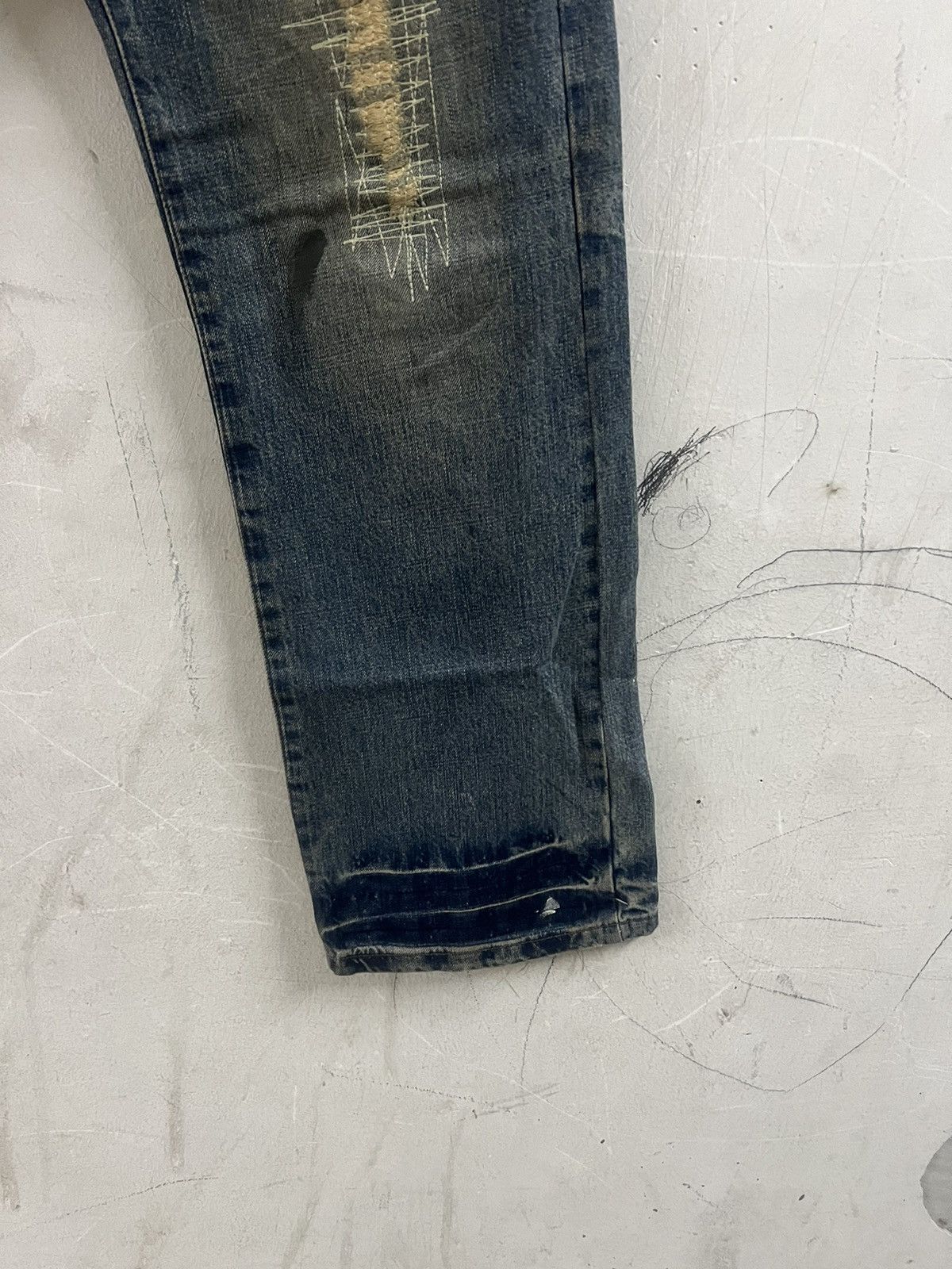 4GSELLER × Japanese Brand THRASHED JAPANESE BRAND DISTRESSED DENIM PANT Size US 30 / EU 46 - 5 Thumbnail