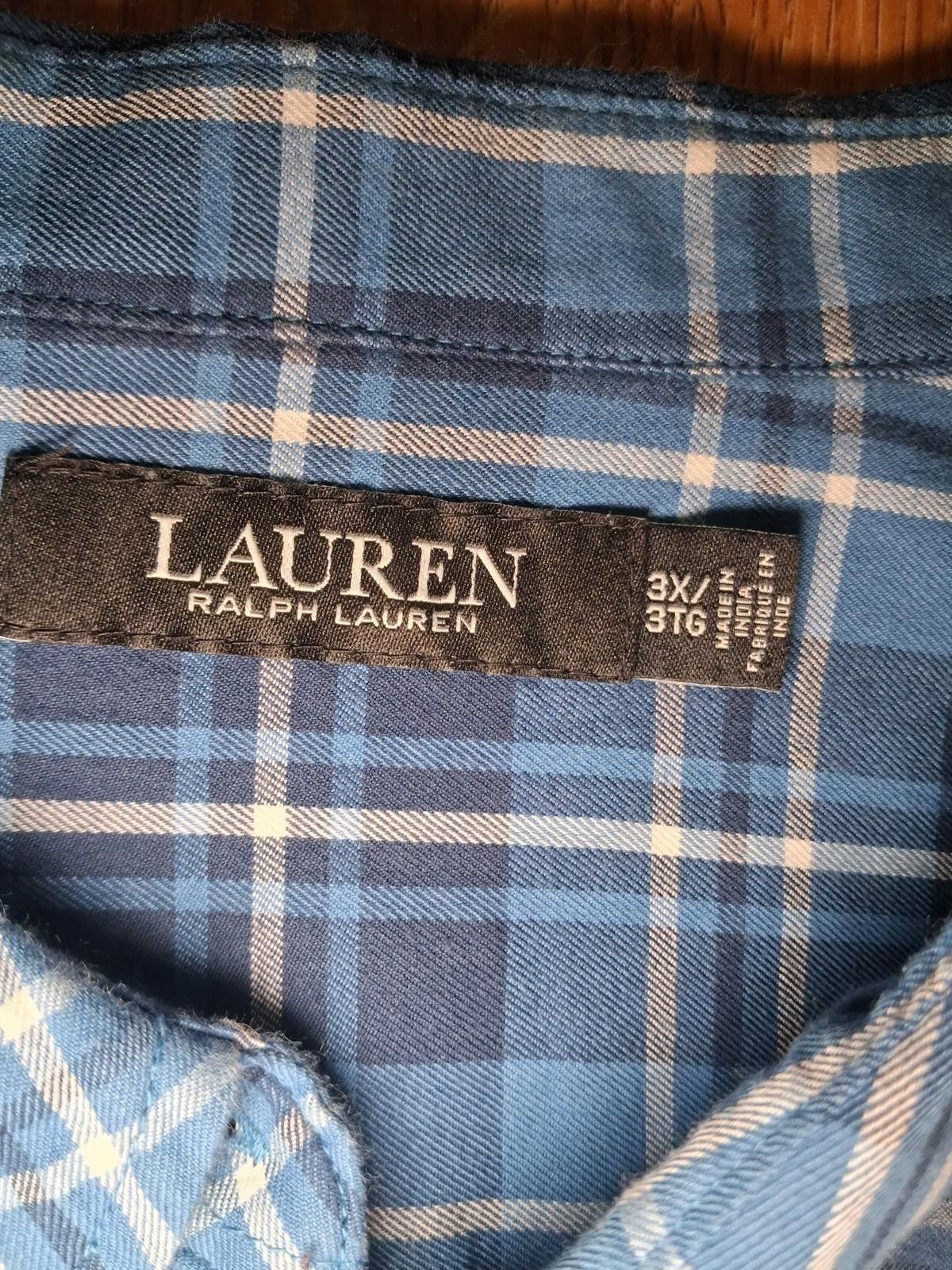 Polo Ralph Lauren Ralph Lauren Button Up Shirt Womens 3XL Blue Plaid Cotton Size 3XL / US 20-22 - 2 Thumbnail
