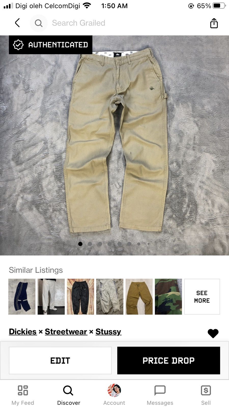 Dickies STUSSY X DICKIES BUILT FOR THE LONG HAUL CARPENTER #6381-221 Size US 30 / EU 46 - 17 Thumbnail