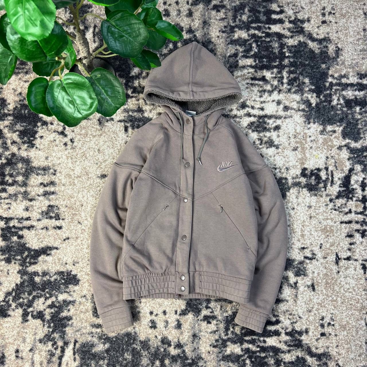 Nike Nike Mini Logo Vintage Y2K Teddy Fleece Button Up Hoodie Size S / US 4 / IT 40 - 1 Thumbnail