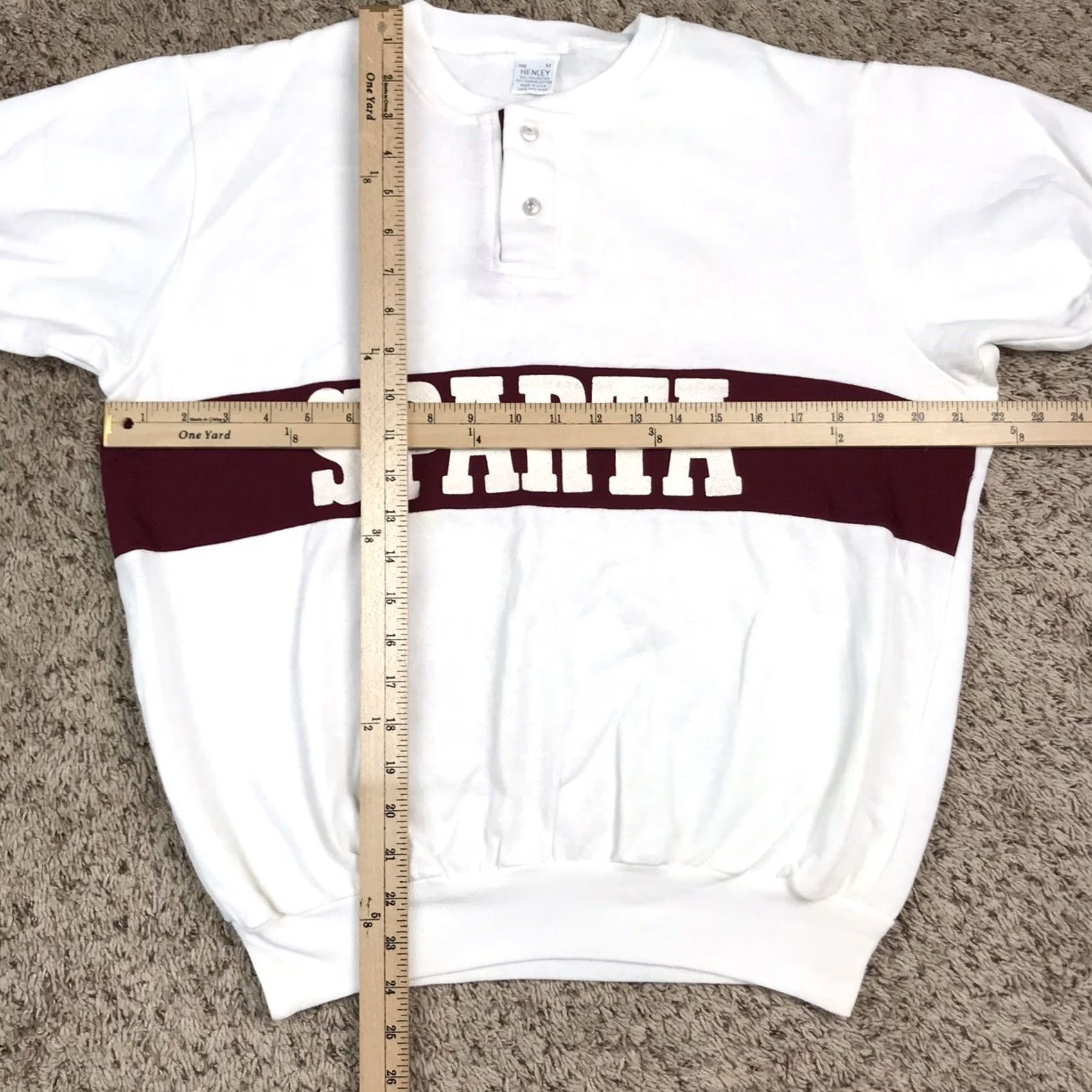 Vintage VINTAGE Sparta Graphic Henley Sweatshirt Mens M Short Sleeve Made USA Size US M / EU 48-50 / 2 - 6 Thumbnail