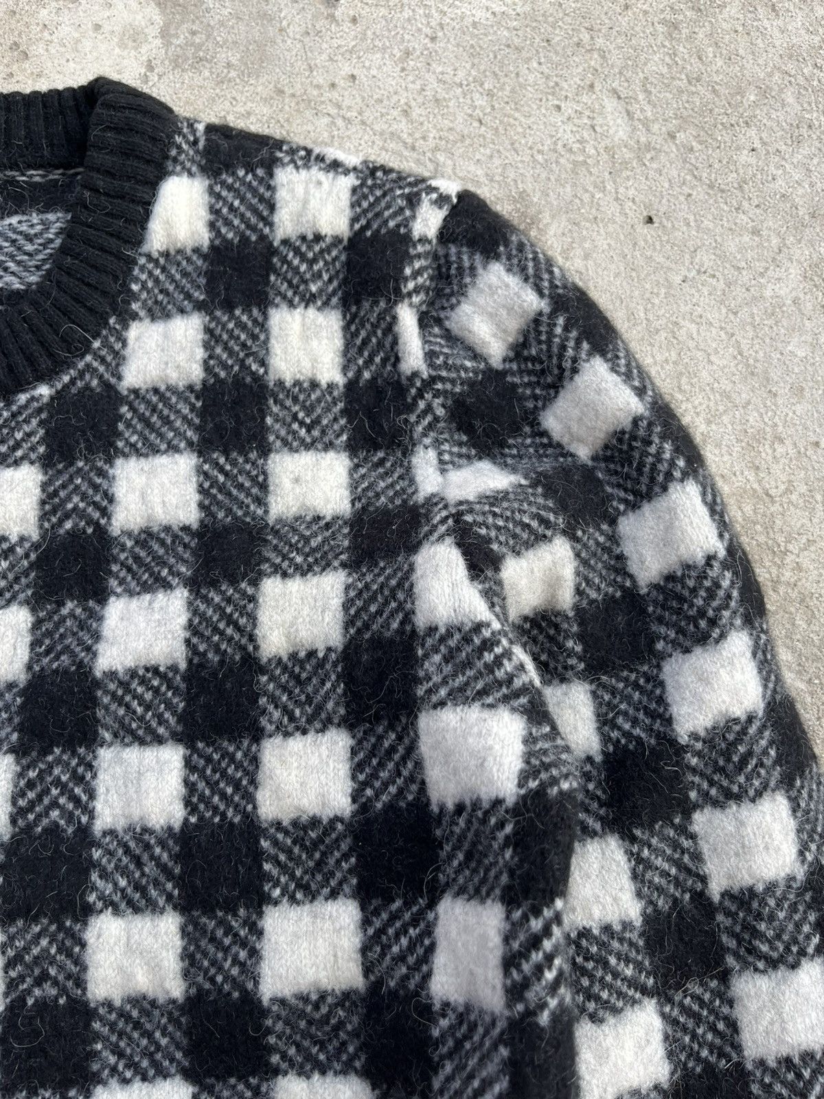 Hedi Slimane × Saint Laurent Paris FW14 Saint Laurent by Hedi Slimane Wool Checkered Sweater Size US S / EU 44-46 / 1 - 12 Thumbnail
