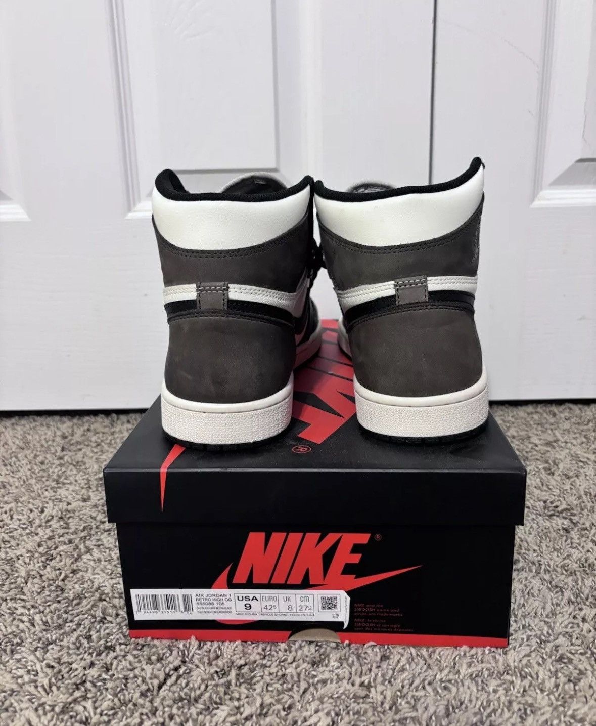 Nike × Vintage Jordan 1 Mocha Sz. 9 Size US 9 / EU 42 - 4 Thumbnail