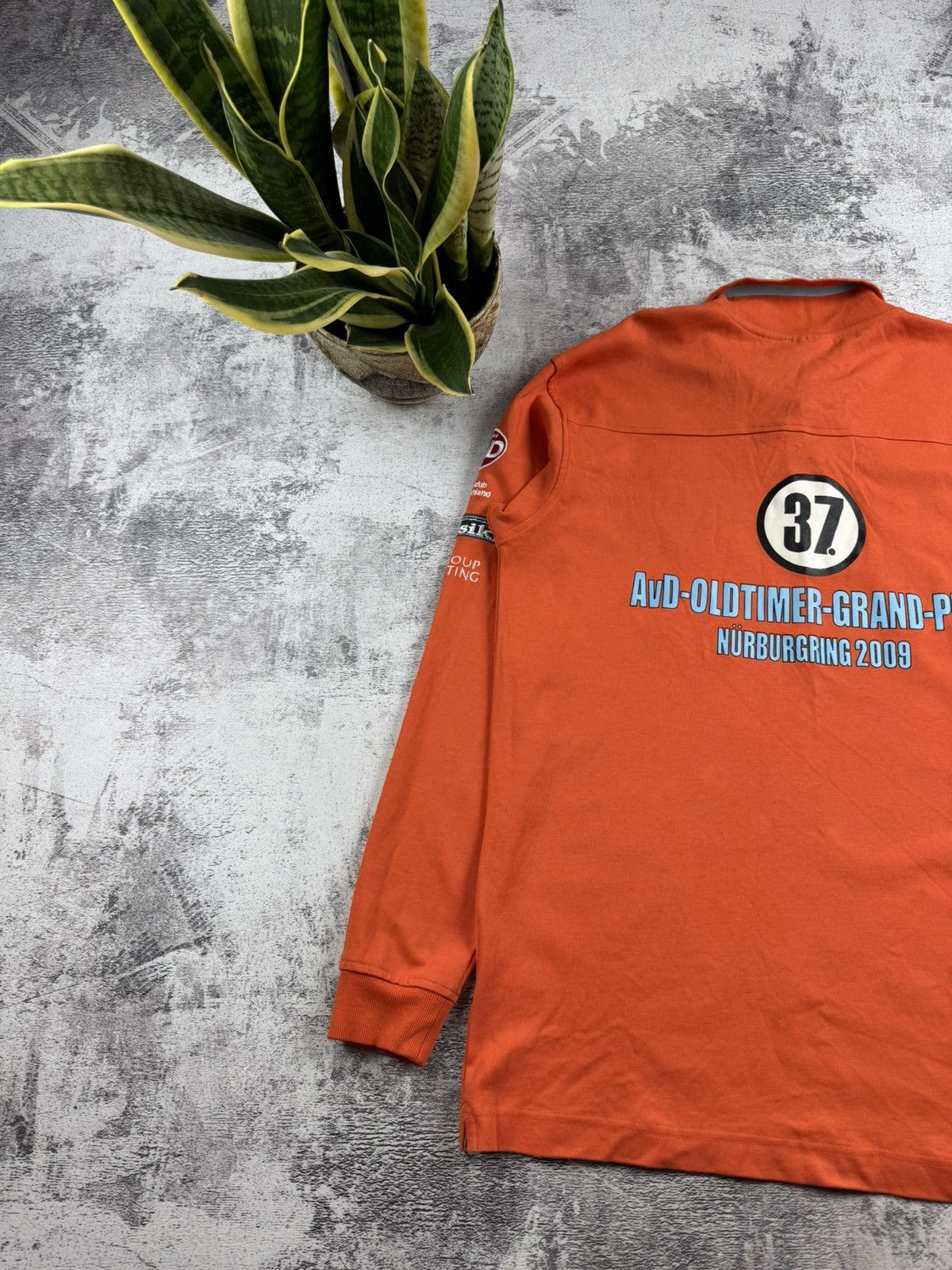 Vintage AVD Porsche Jaguar Maserati 2009 XL Grand Prix Racing T Shirt Long Sleeve Orange Size US XL / EU 56 / 4 - 12 Thumbnail