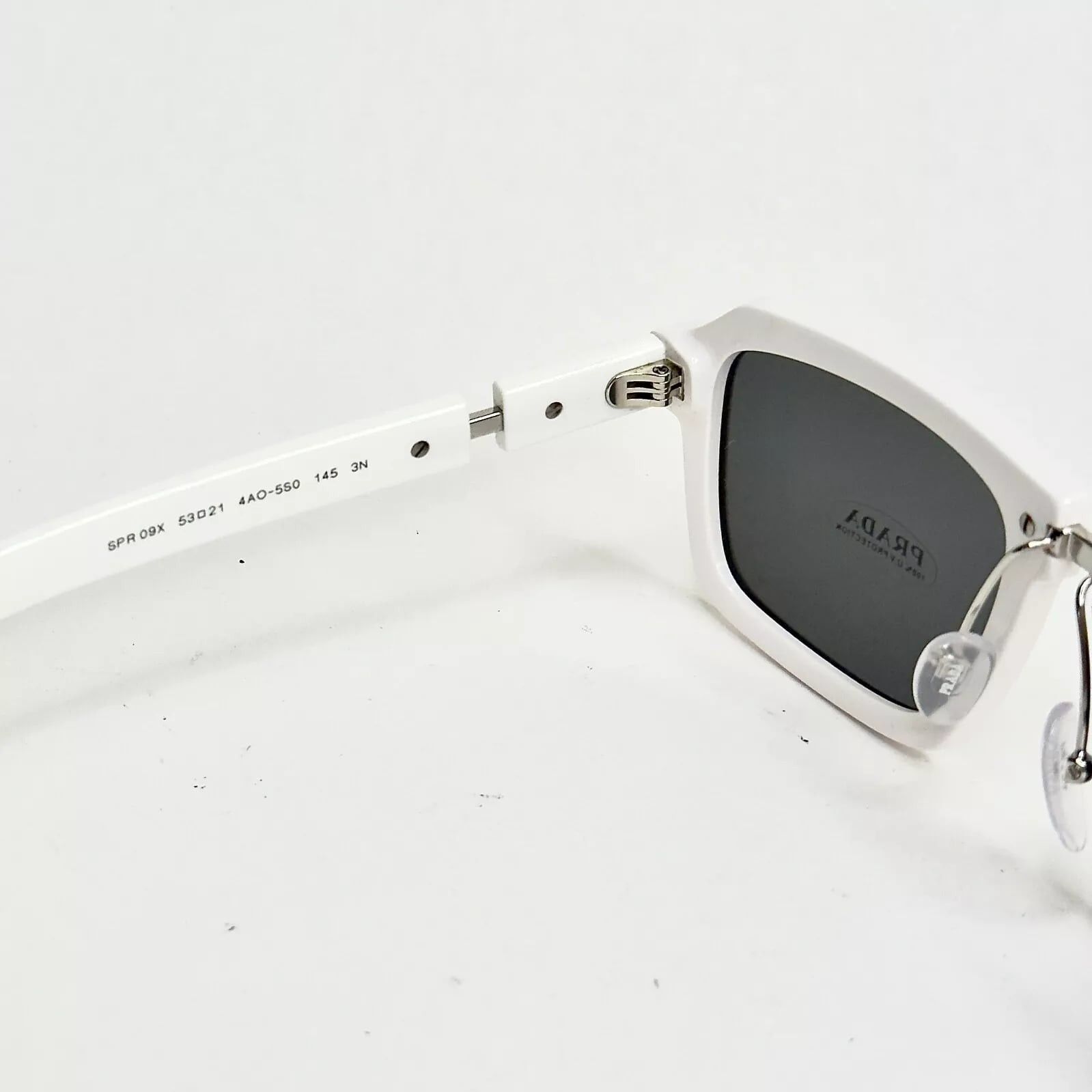 Prada PRADA DUPLE Rectangular PR09XS White Fashion Sunglasses 09X Size ONE SIZE - 2 Thumbnail
