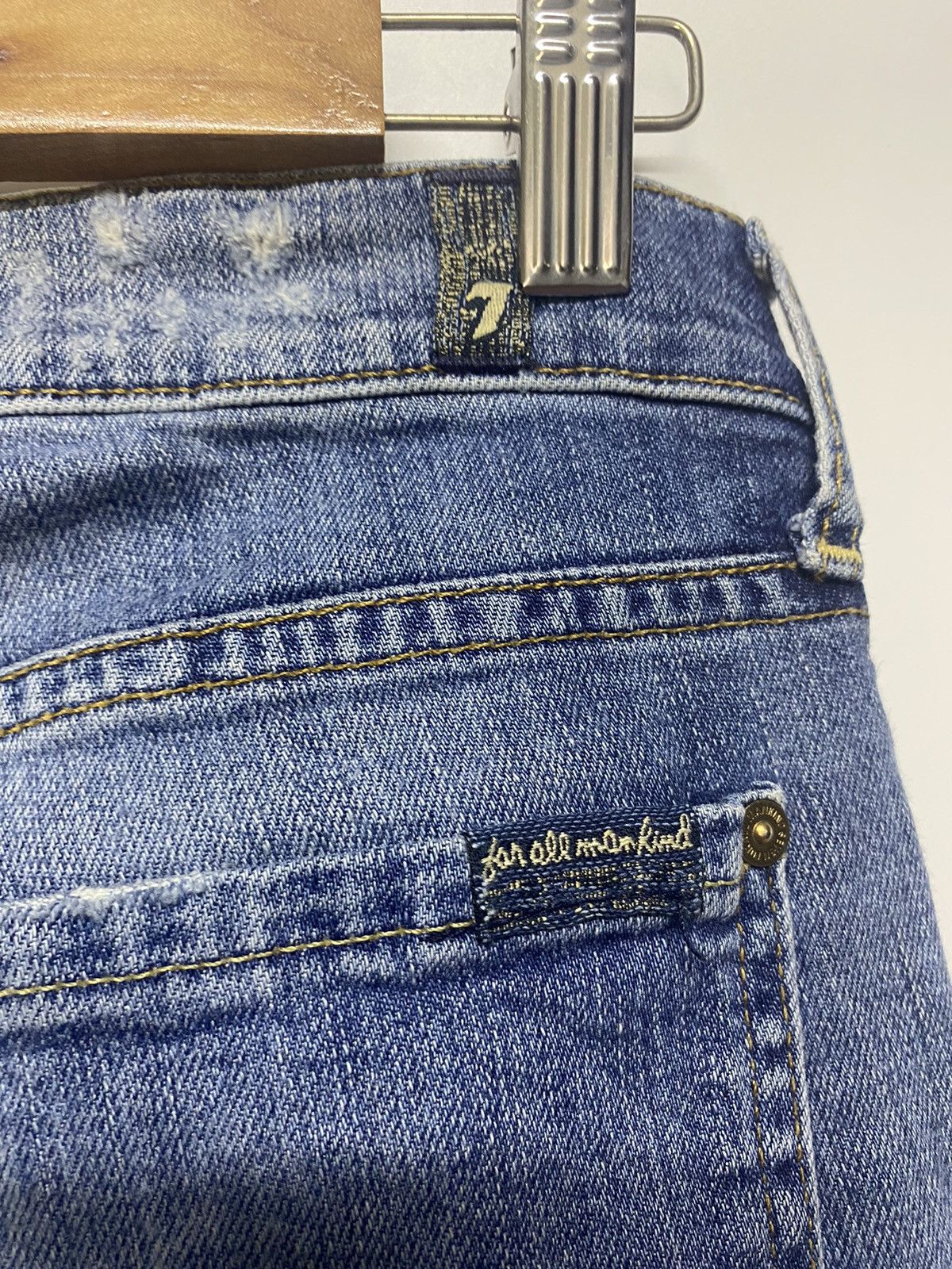 7 For All Mankind 7 For All Mankind Distressed Denim Jeans Stretch Size 29" - 7 Thumbnail