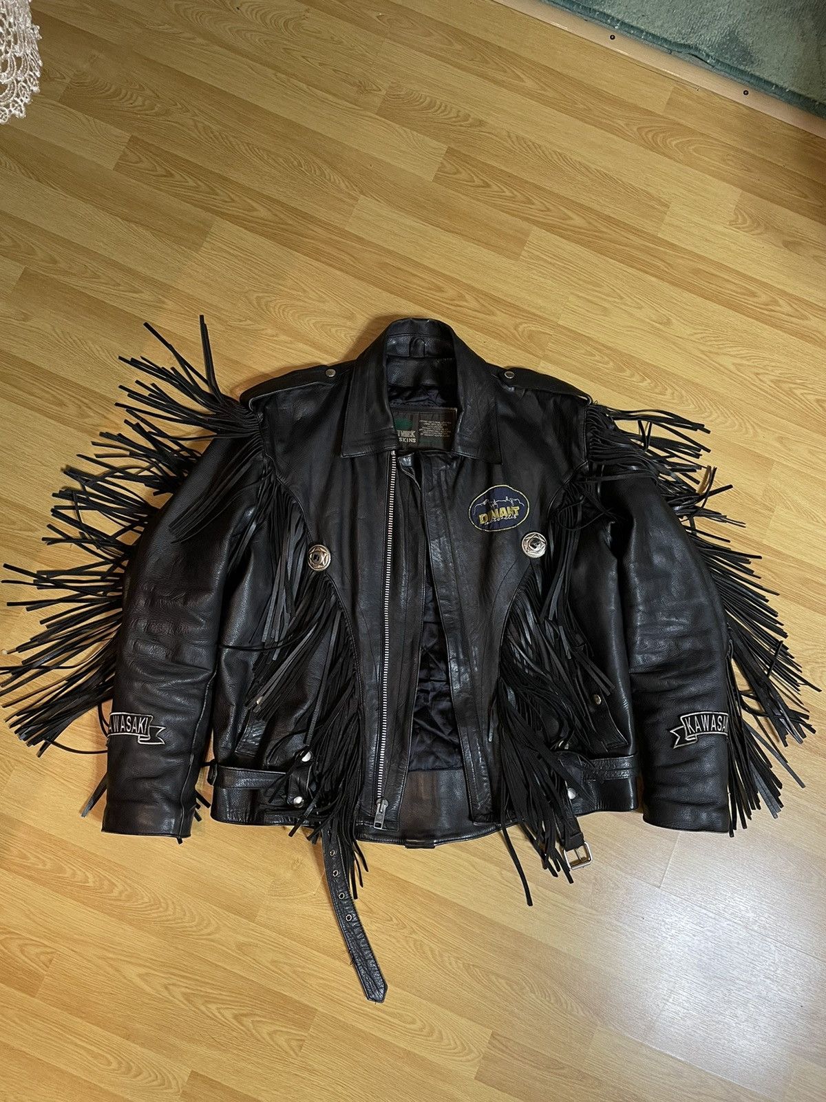 Vintage vintage biker leather suede fringe jacket rare M-L Size US M / EU 48-50 / 2 - 1 Thumbnail