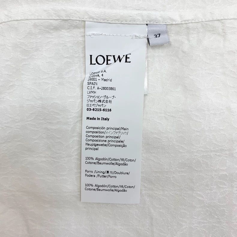 Loewe LOEWE size 37 White Logo Jacquard Full Print Cotton Lapel S Size S / US 4 / IT 40 - 6 Thumbnail