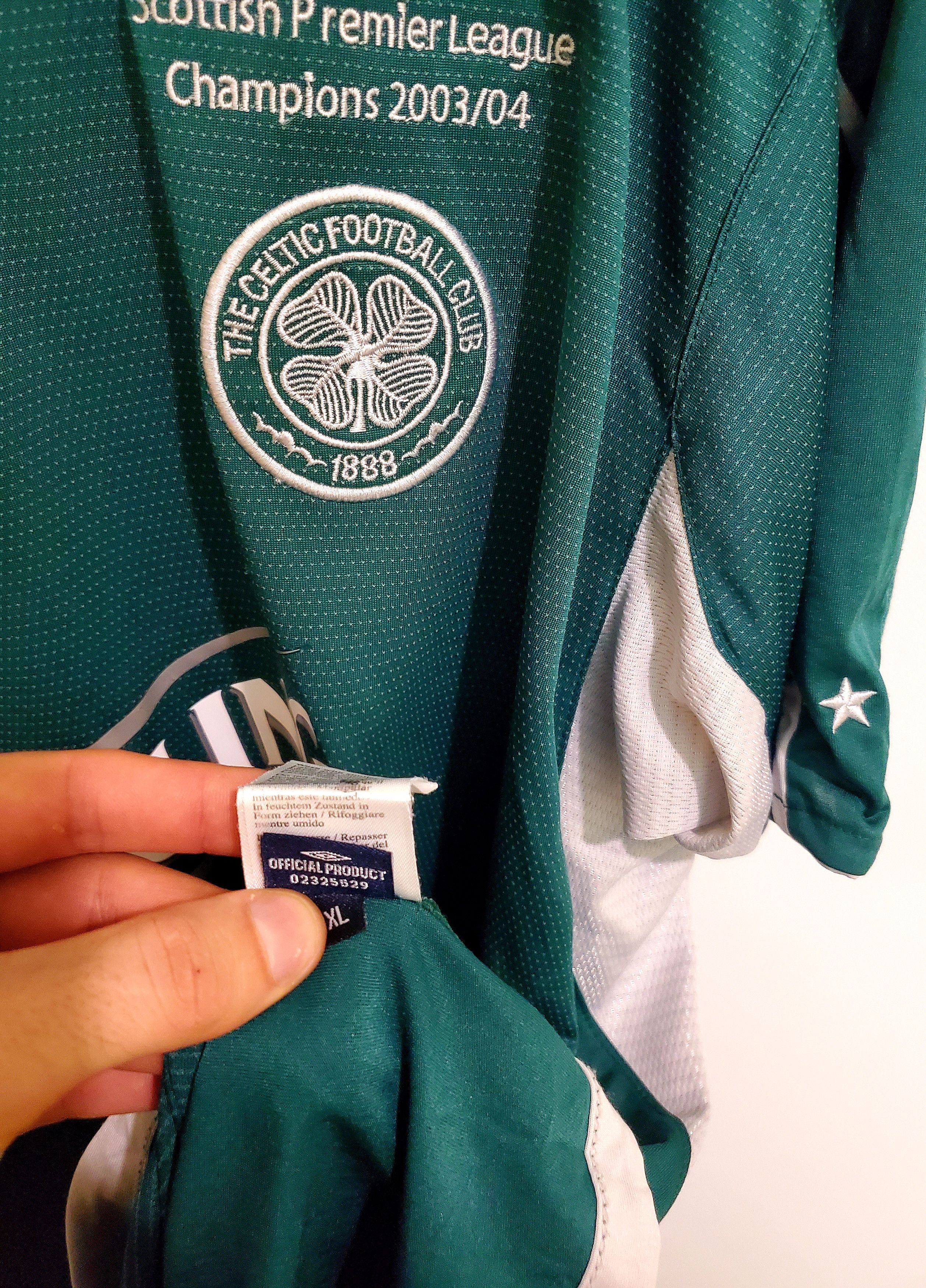 Umbro × Vintage Umbro Celtic 2004 2005 Away Champions #8 THOMPSON JERSEY Xl Size US XL / EU 56 / 4 - 8 Thumbnail