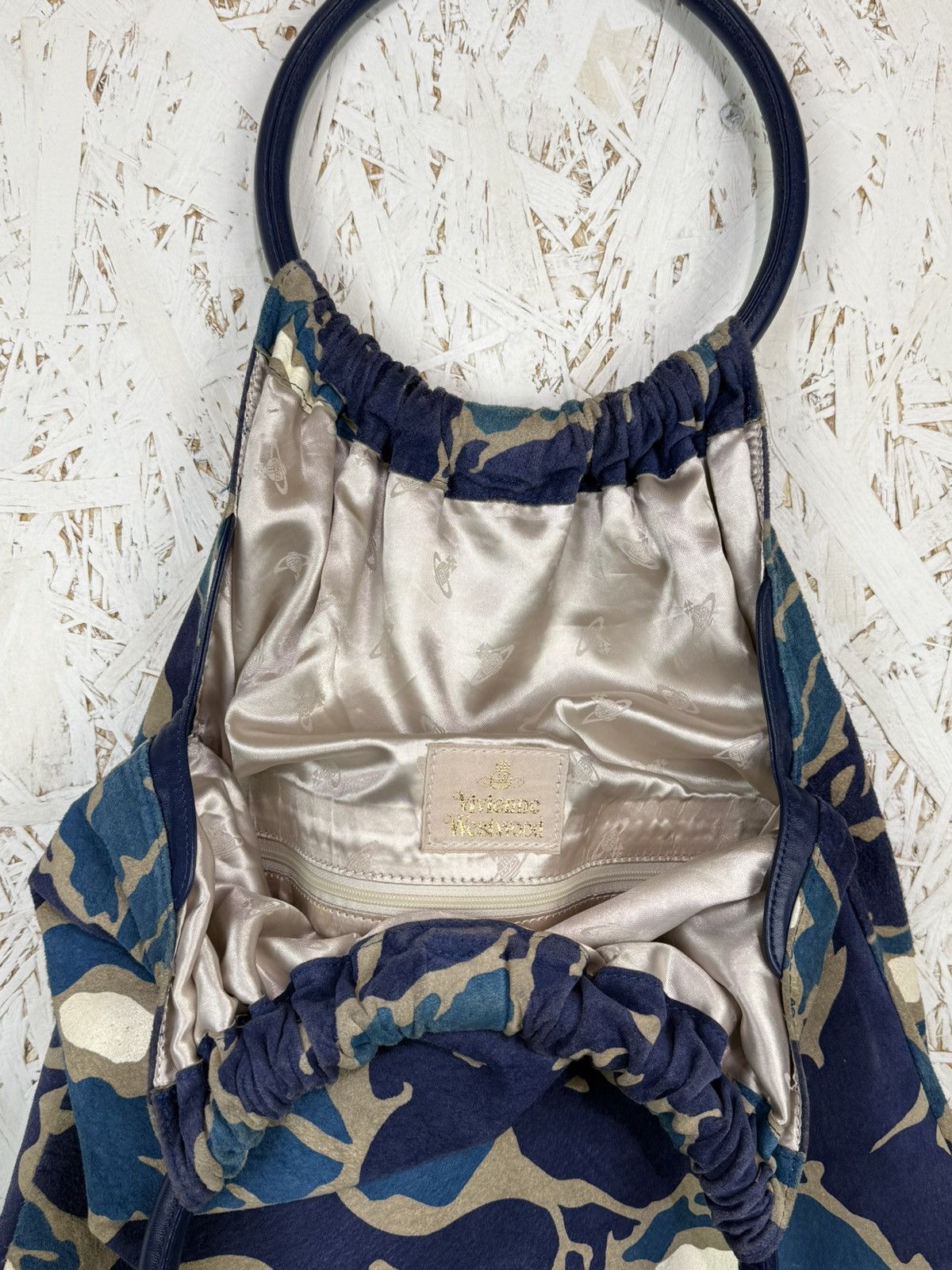 Vivienne Westwood Vintage Vivienne Westwood Ocean Print Ring Handle Suede Bag Size ONE SIZE - 11 Thumbnail