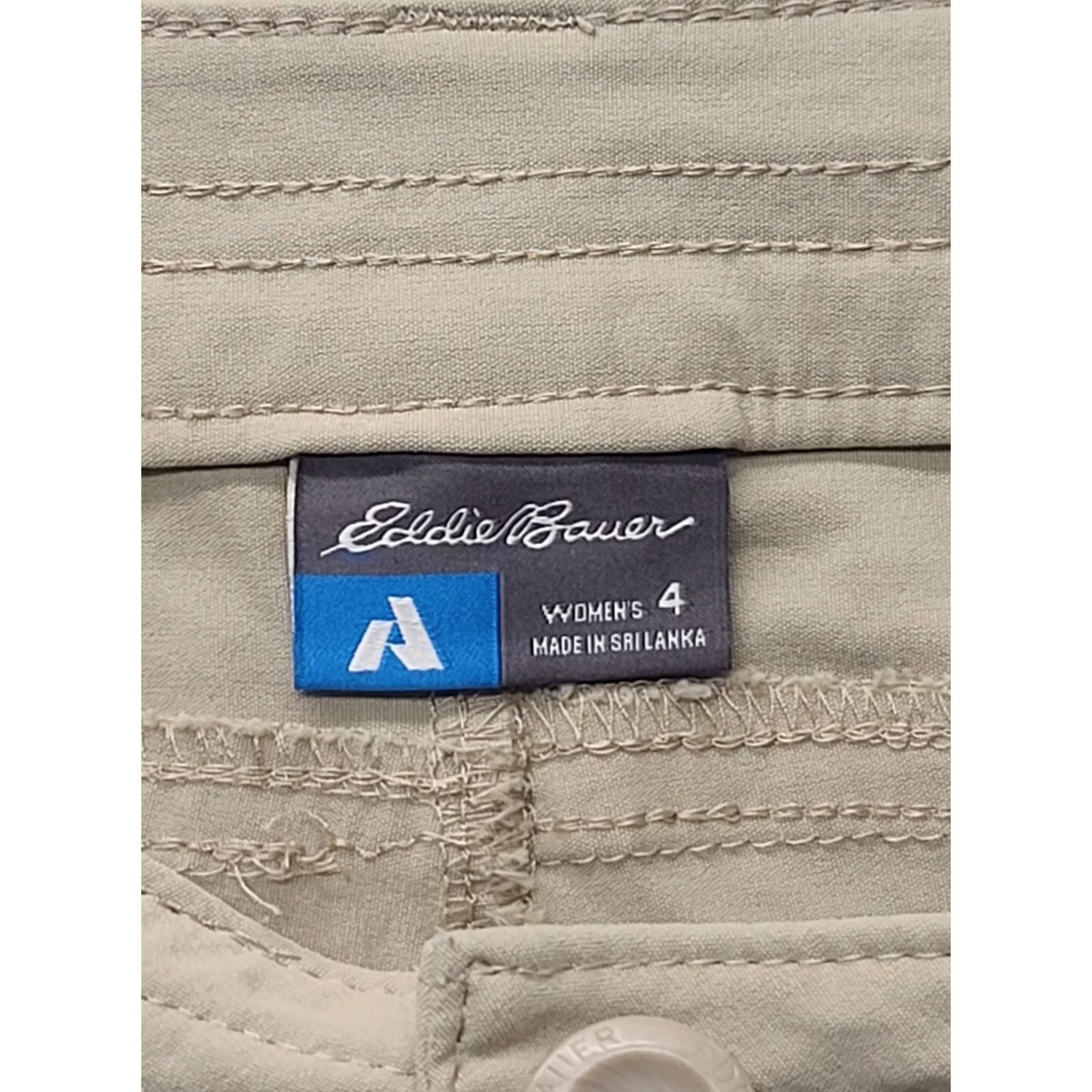 Eddie Bauer Eddie Bauer Capri Pants Womens 4x20 Relaxed Mid Rise Outdoors Hiking Beige Nylon Spandex Pockets Capris Size ONE SIZE - 2 Thumbnail