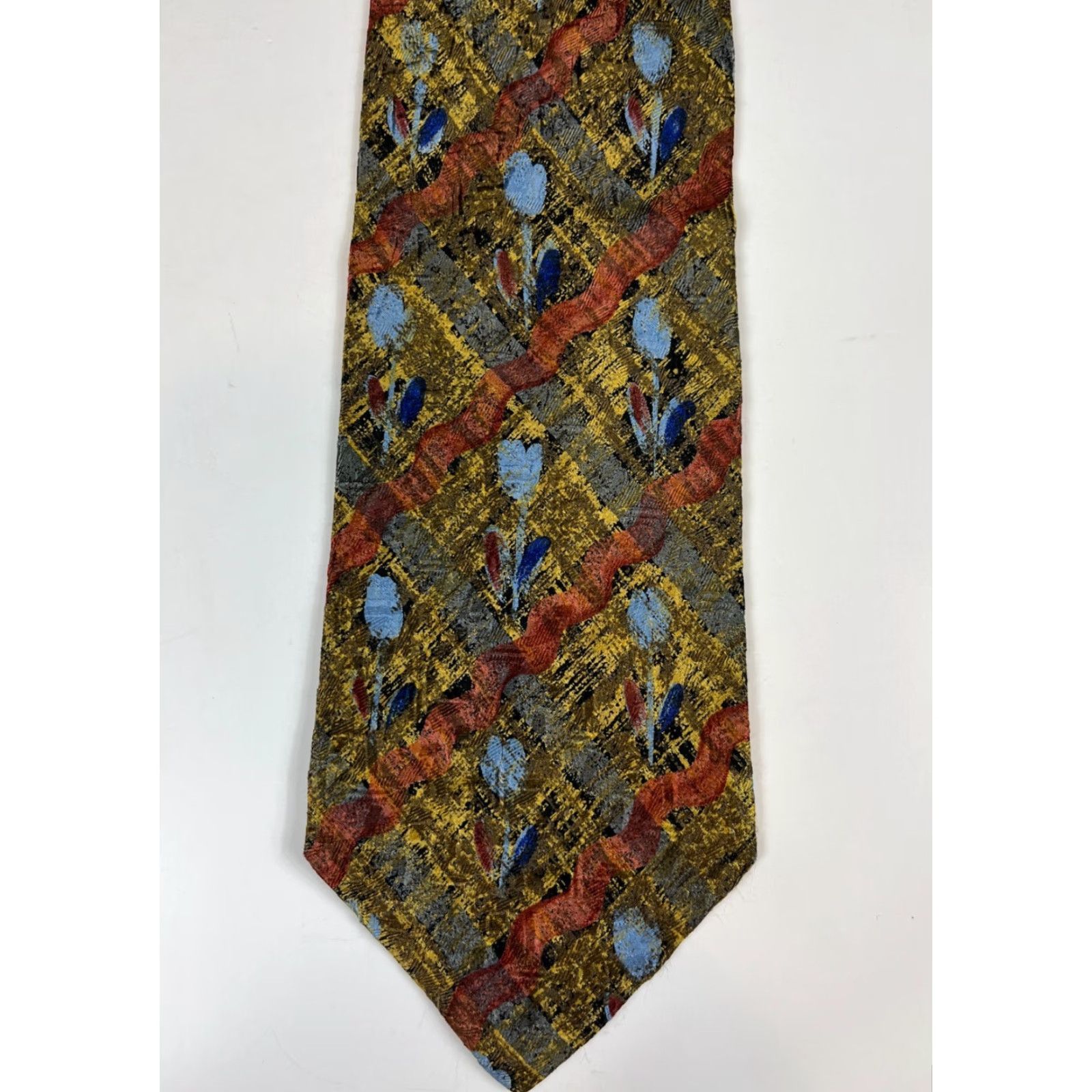 Ermenegildo Zegna VINTAGE Ermenegildo Zegna Silk Tie Floral Men’s Tie Made in Italy Size ONE SIZE - 3 Thumbnail