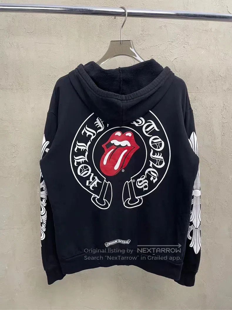CHROME HEARTS Size M Lip horseshoe unicorn arm silver butto