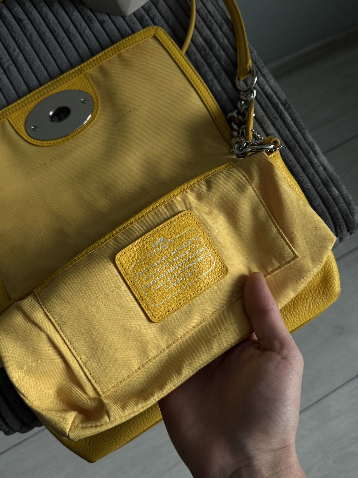 Coach Coach Crosstown Yellow Crossbody Leather Luxury Bag Size ONE SIZE - 16 Thumbnail