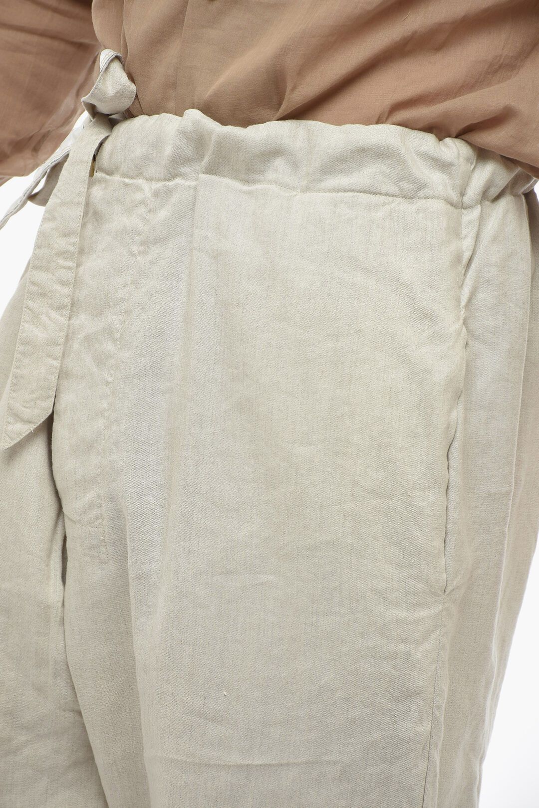 Maison Margiela og1mm1224 Reversible UNISEX Flax Blend Pant in Beige Size 34" / US 12 / IT 48 - 4 Thumbnail
