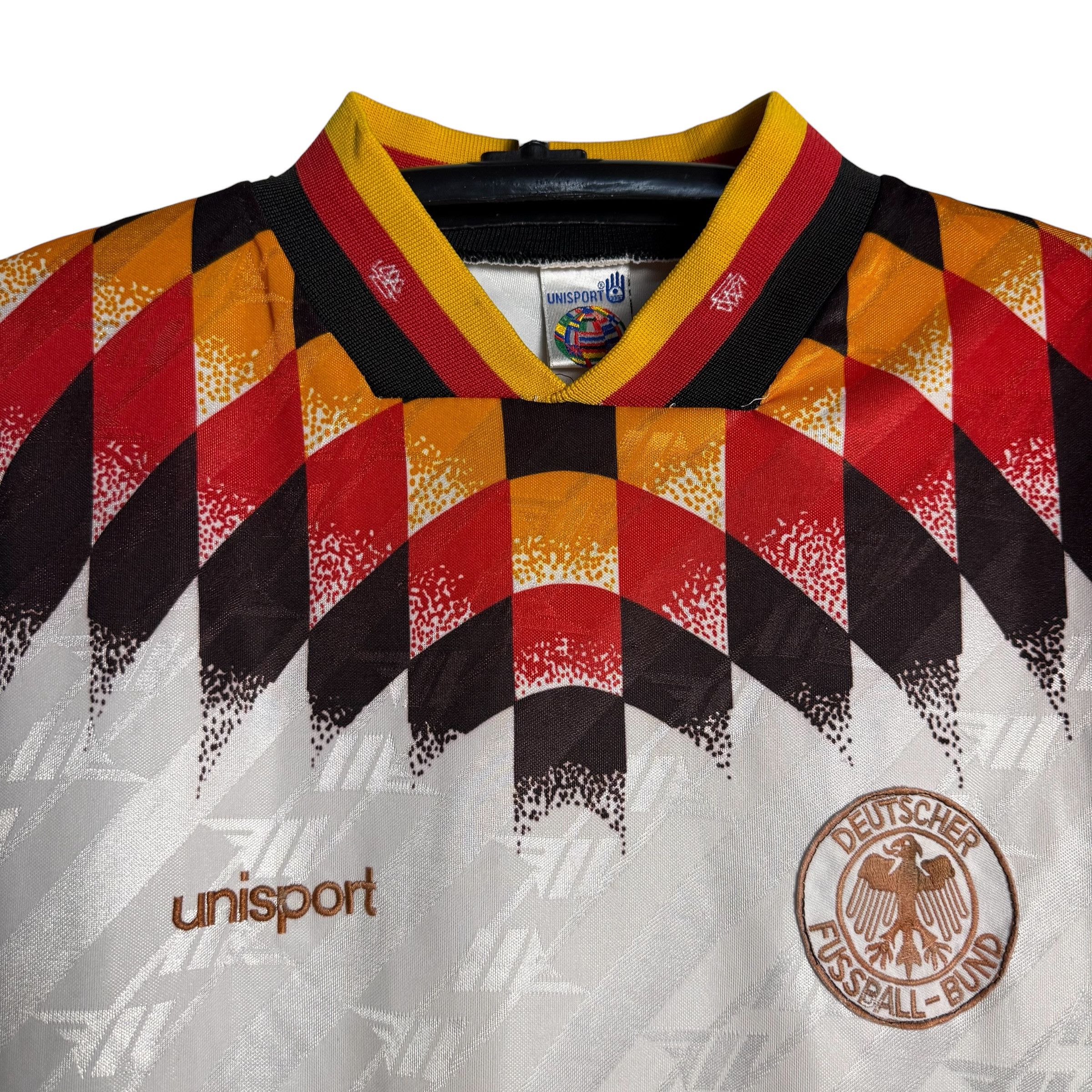 Vintage 🔥RARE🔥Vintage Unisport Germany Home Football Iconic Jersey Size US L / EU 52-54 / 3 - 3 Thumbnail