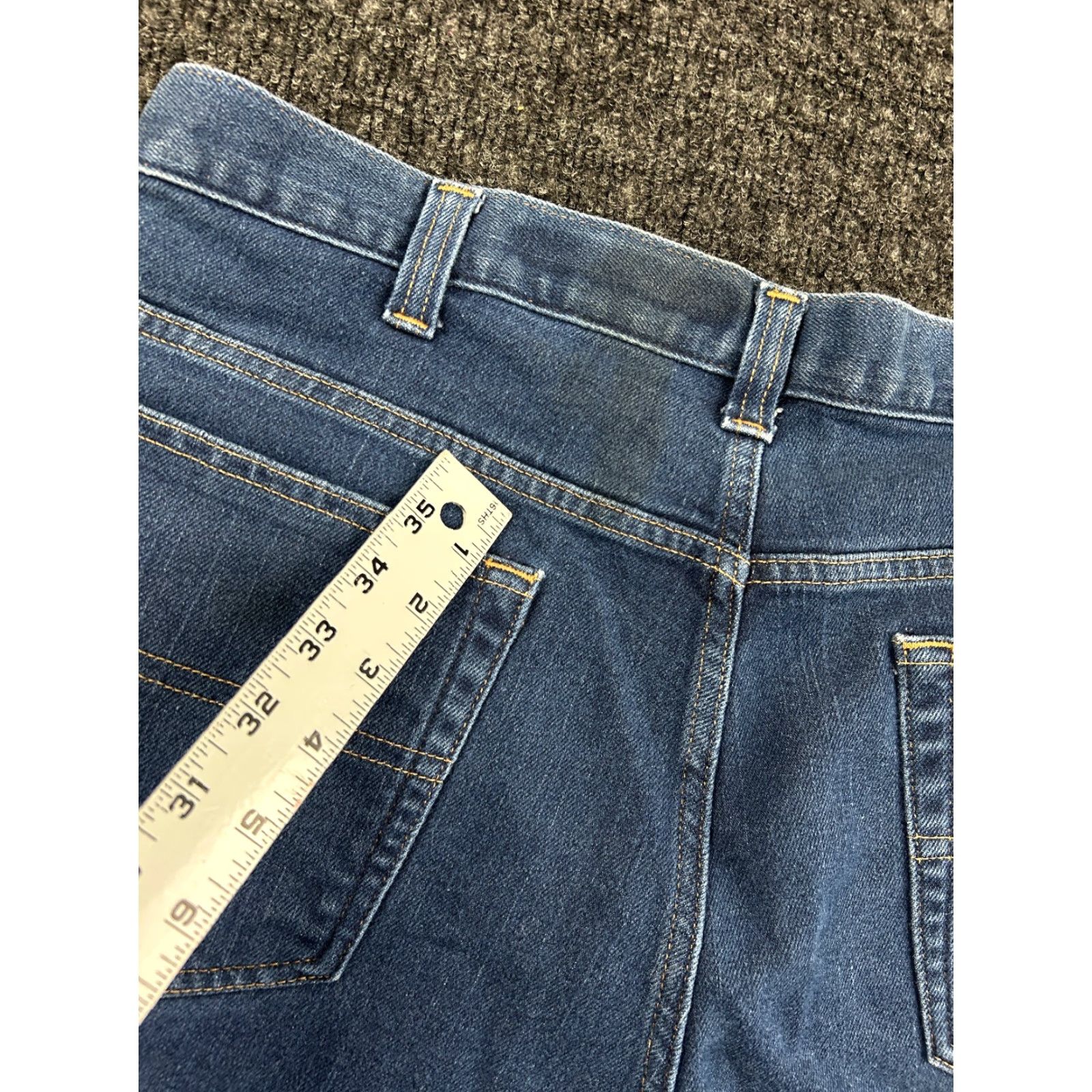 Carhartt VINTAGE Carhartt Jeans 38 x 30 Denim Stretch Distressed Workwear Modern Fit 5-Pocket Mens Blue 90s Americana Casual Style Carhartt Modern Fit Jeans Size US 38 / EU 54 - 6 Thumbnail