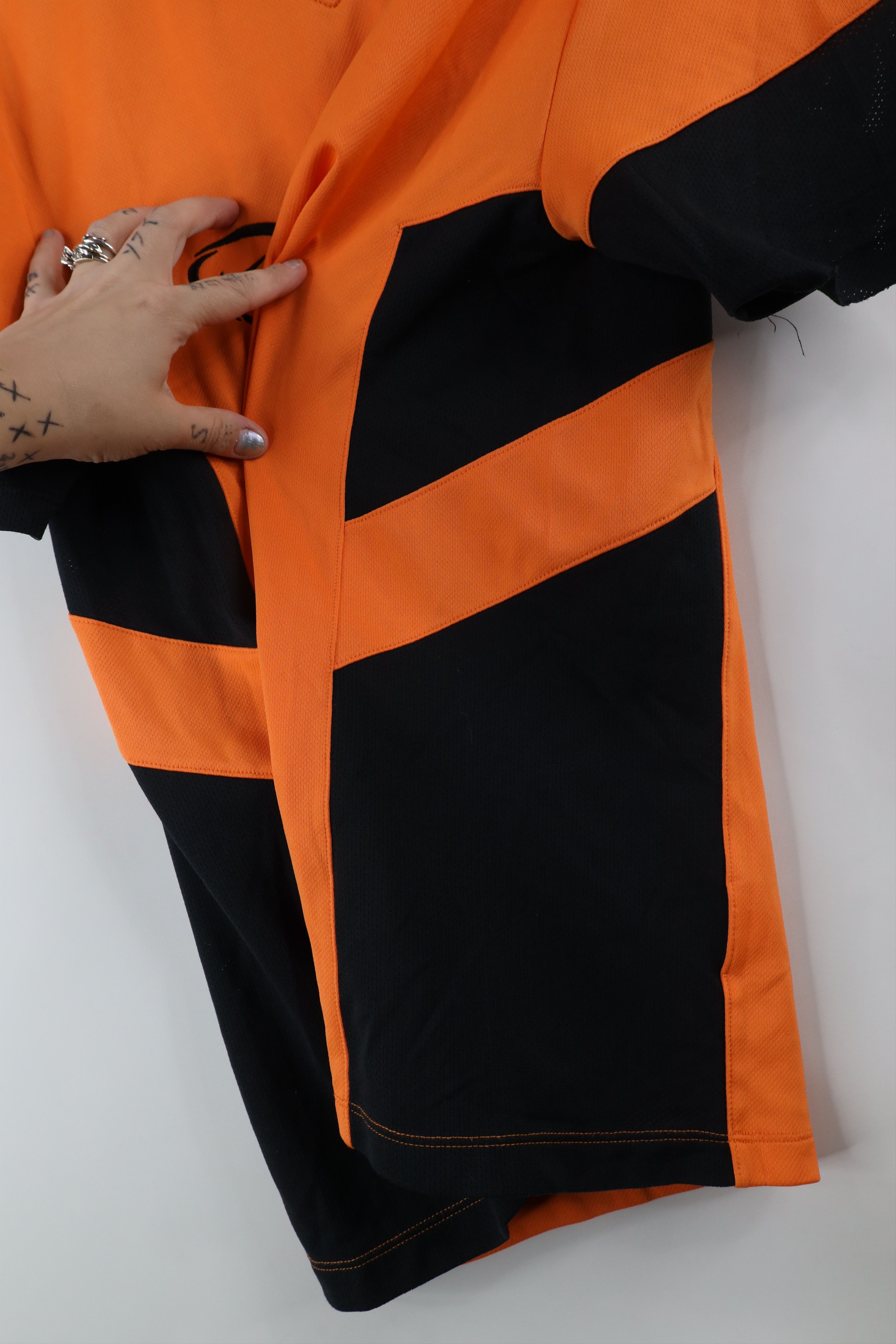 Nike × Vintage Vintage Nike Total 90 Mini Swoosh Distressed Soccer Jersey Size US S / EU 44-46 / 1 - 8 Thumbnail