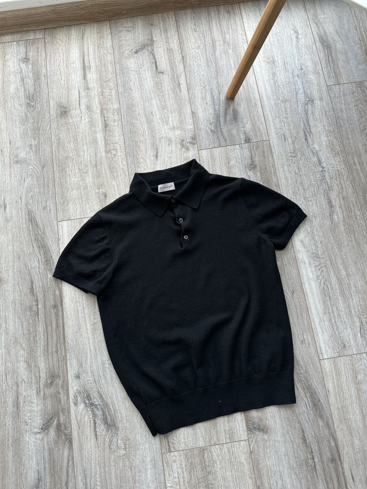 Moncler Original Moncler Men Wool Black Polo Shirt size S Size US S / EU 44-46 / 1 - 1 Thumbnail