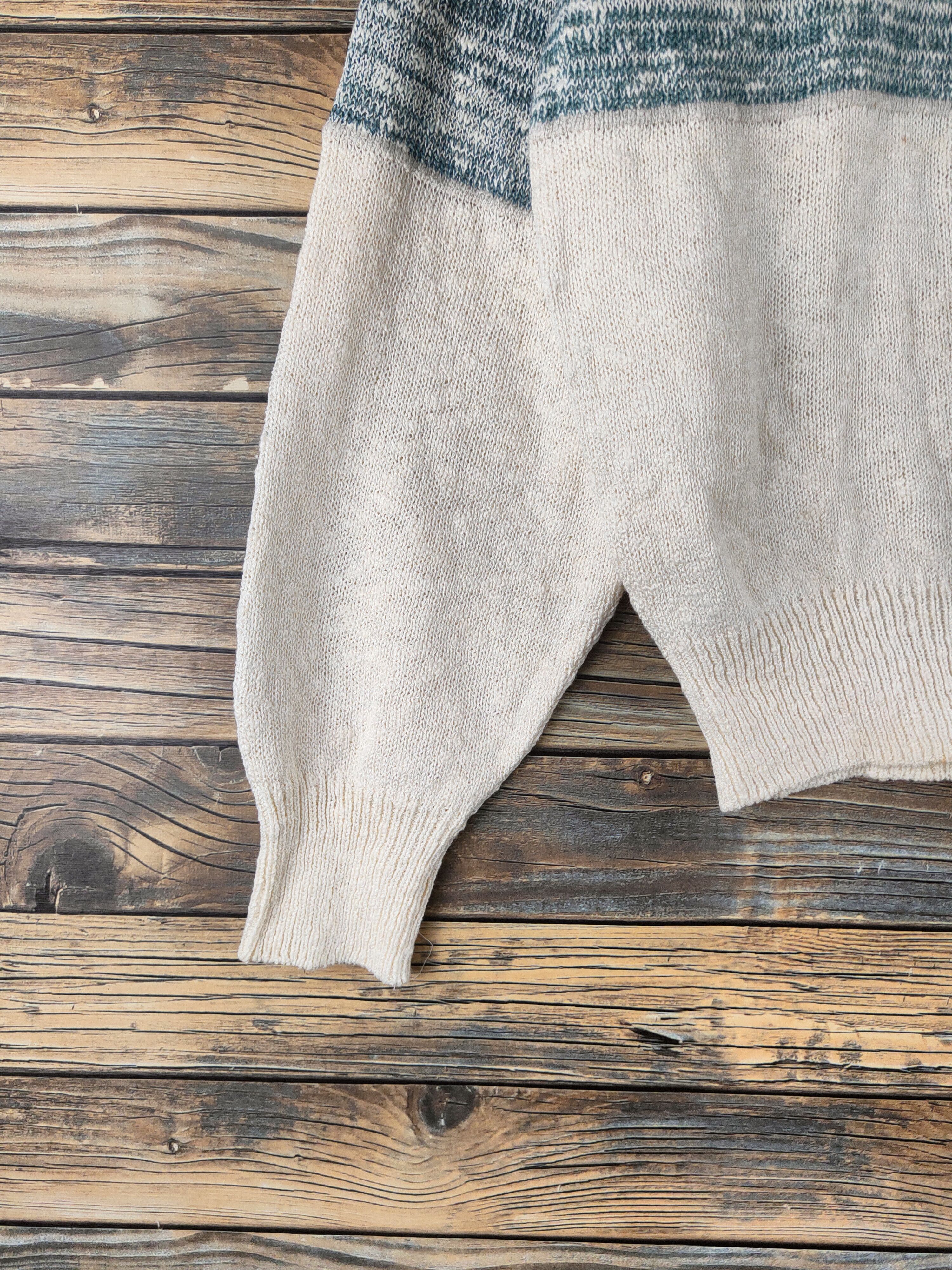 RENOWN DL Renown Green Ivory Knitwear Sweatshirts #46-195 Size US M / EU 48-50 / 2 - 4 Thumbnail