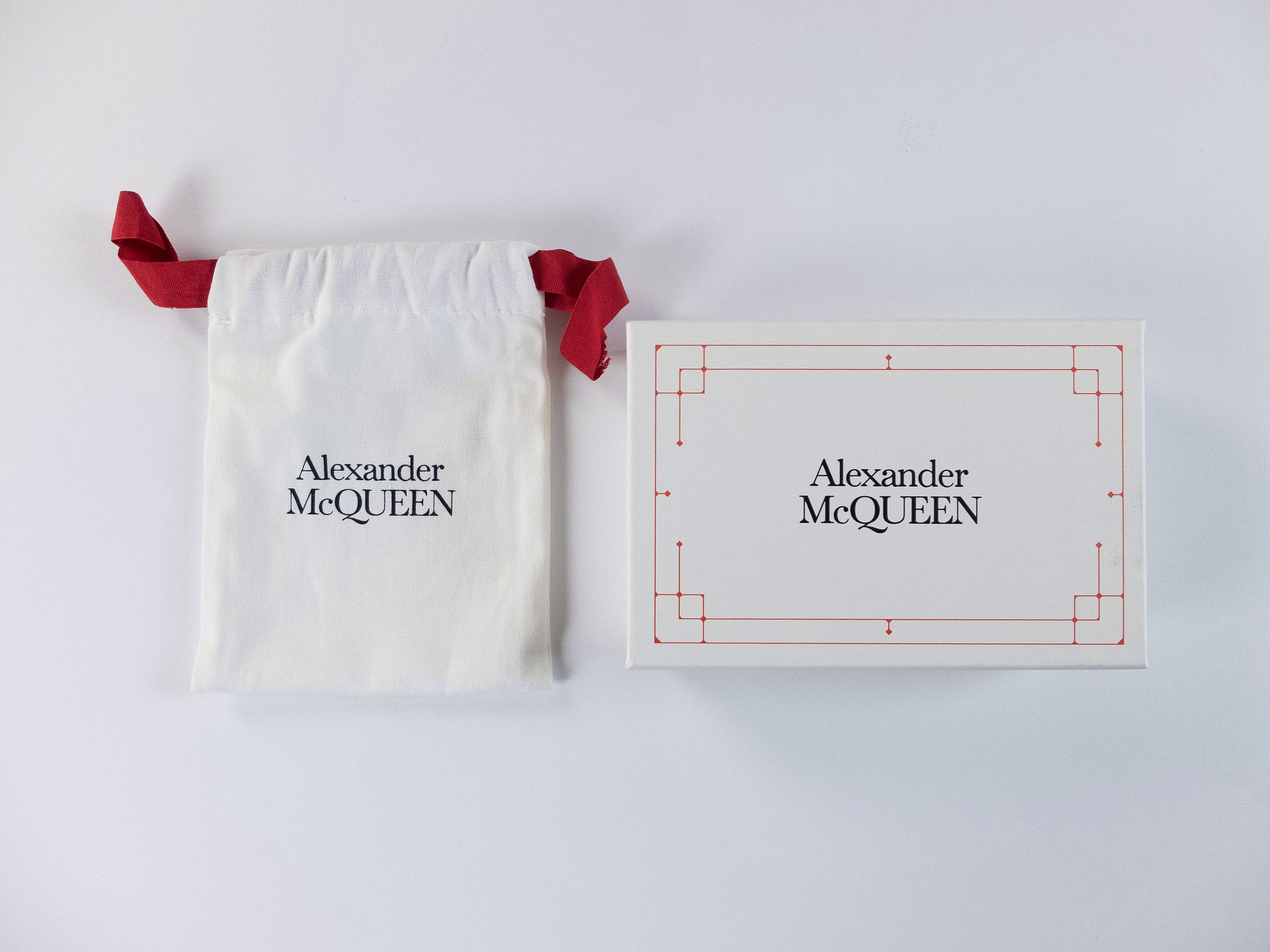 Alexander McQueen ALEXANDER MCQUEEN black graffiti logo leather bifold wallet Size ONE SIZE - 8 Thumbnail