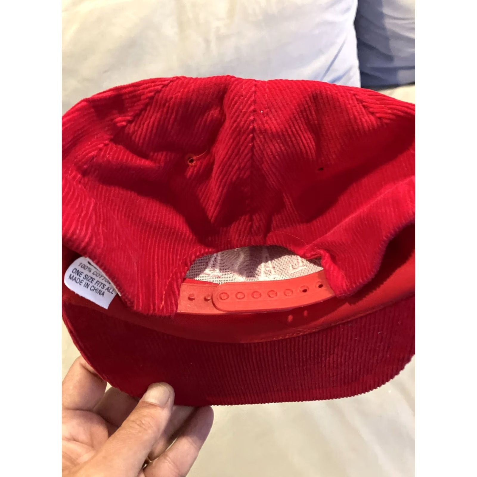 Roper VINTAGE Cameo Princess Cruises Alaska Corduroy Rope Trucker SNAPBACK Hat SNAPBACK Red Adjustment Adjustable Hat Womens Mens Size ONE SIZE - 3 Thumbnail
