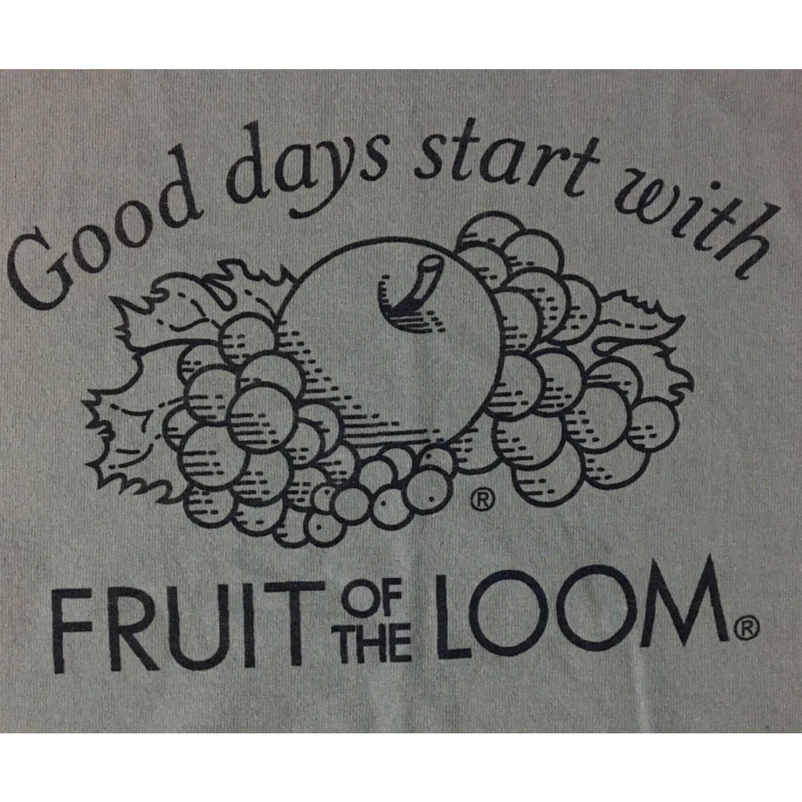 Fruit Of The Loom VINTAGE Good Days Start With FOTL Logo Promo Shirt XL Blue 90s Fruit of the Loom Shirt Mens Vintage Logo Grunge Punk Rock USA Aut Size US XL / EU 56 / 4 - 2 Thumbnail