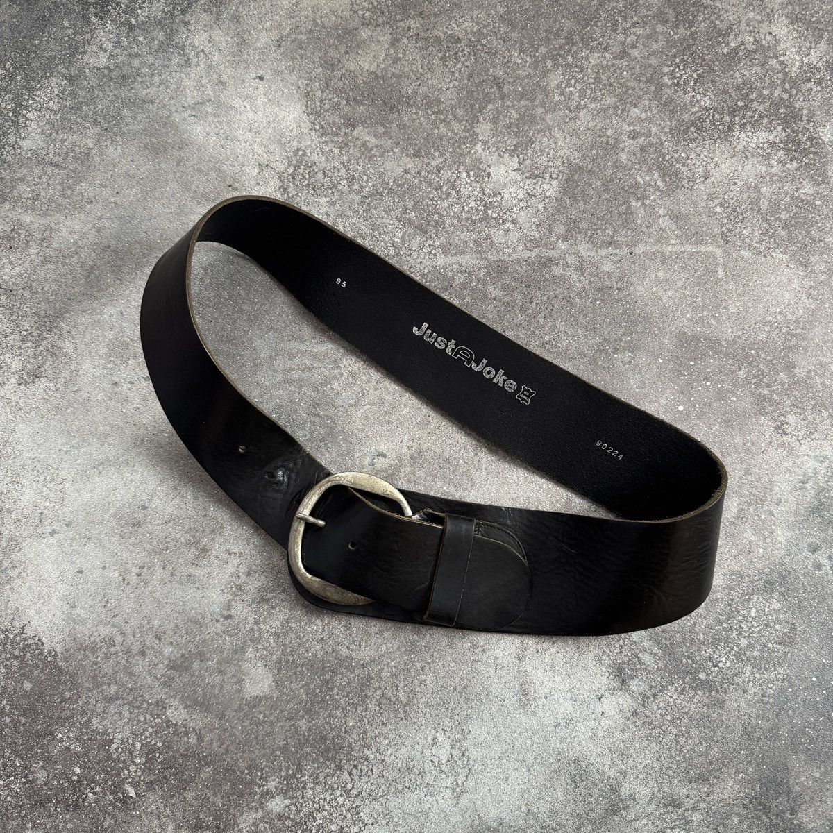 Hysteric Glamour Avant Garde Vintage Black Real Leather Wide Waist Belt Size ONE SIZE - 6 Thumbnail
