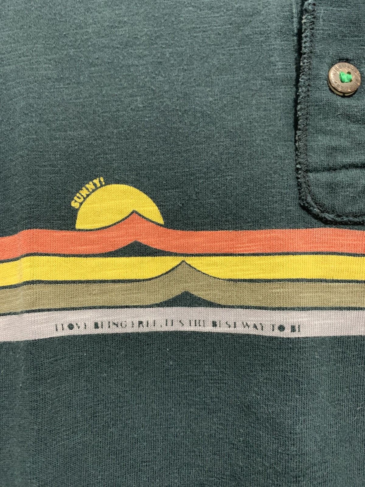 Japanese Brand Kissmark Double Layer Distressed Surfware Vintage LongSleeve Size US L / EU 52-54 / 3 - 10 Thumbnail