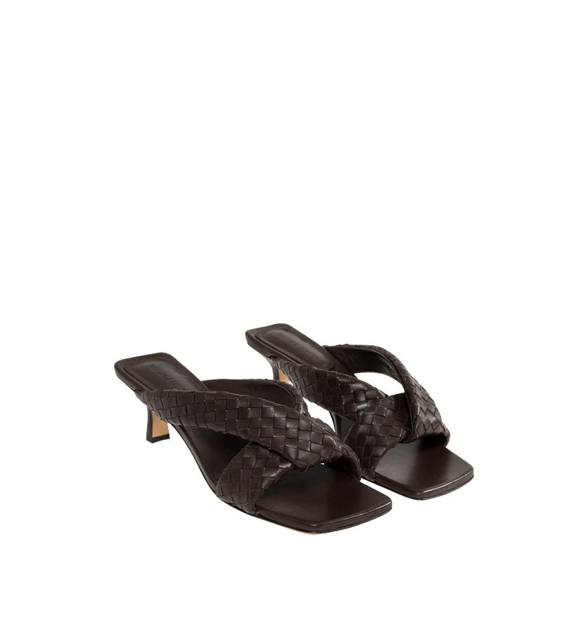 Bottega Veneta o1h1sh10526 Riva Mule in Dark Brown/Fondant Size US 9 / IT 39 - 3 Thumbnail