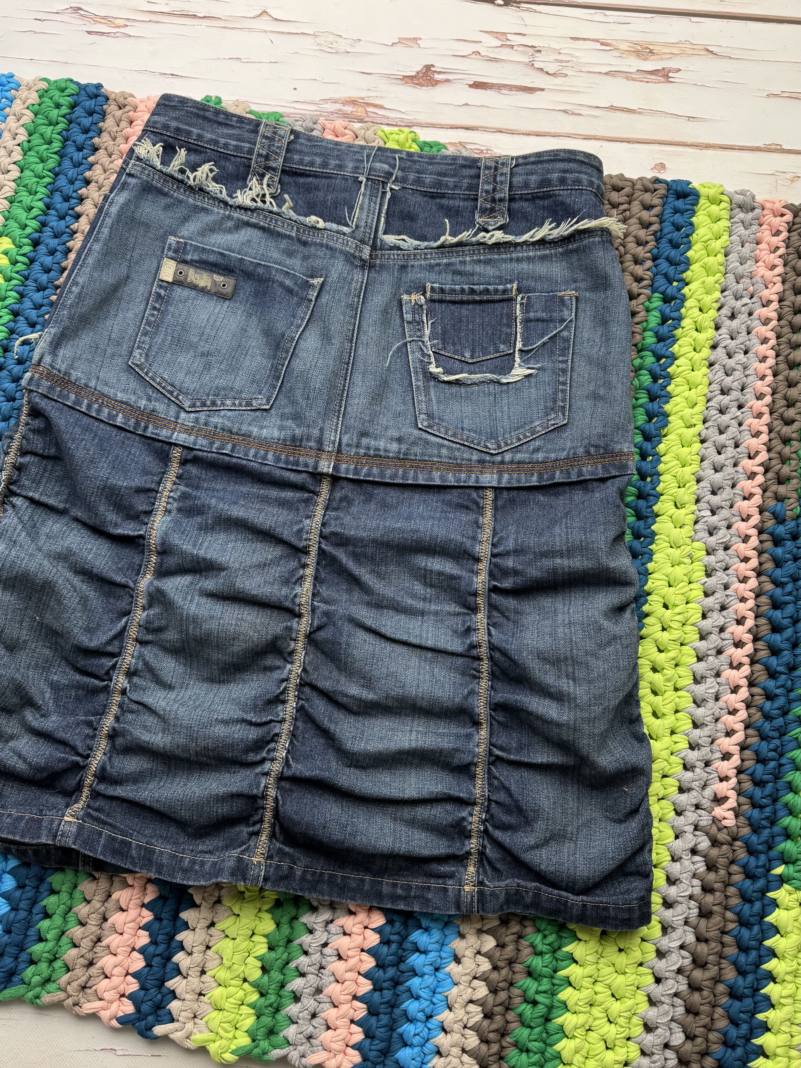 Vintage Vintage Denim Skirt (ET1) Size 32" / US 10 / IT 46 - 7 Thumbnail