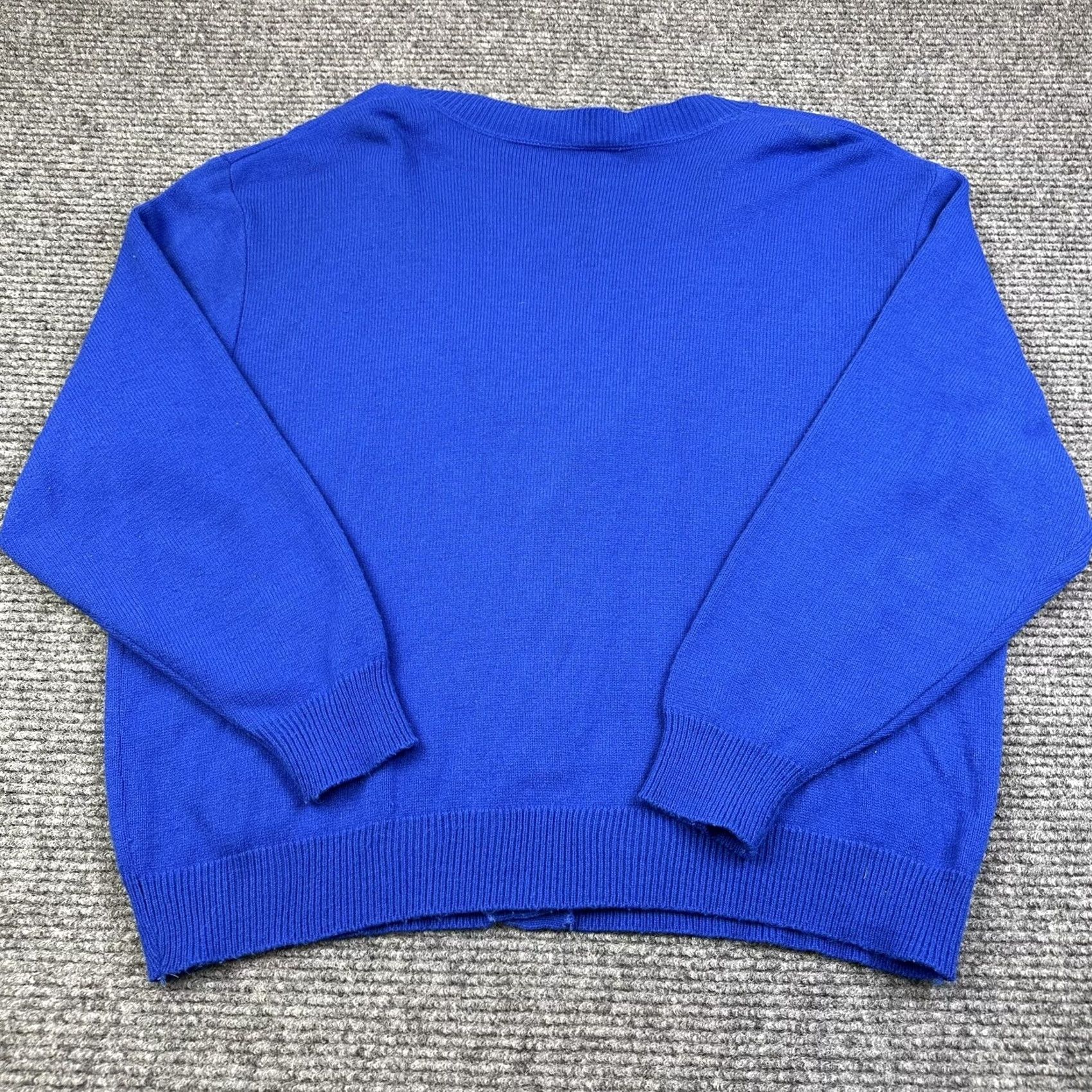 Vintage VINTAGE Southern Lady Button Up Cardigan Sweater Womens 2X Plus Size Knit Blue 90s Size XXL / US 16-18 / IT 52-54 - 3 Thumbnail