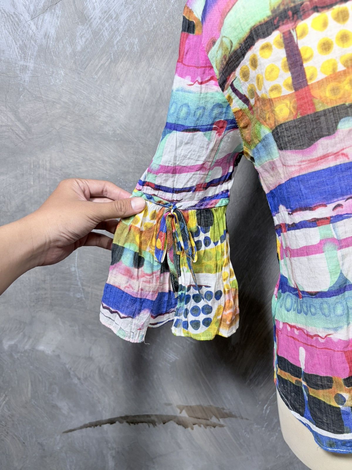 Japanese Brand Unknown Y2K Abstract Pop Art Women Tops Size M / US 6-8 / IT 42-44 - 7 Thumbnail
