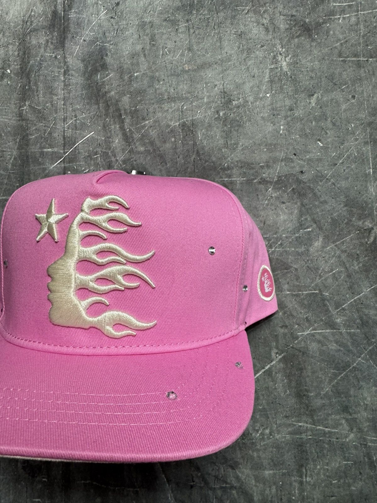 HELLSTAR Hellstar Logo with Rhinestones Snapback Hat in Pink Size ONE SIZE - 3 Thumbnail