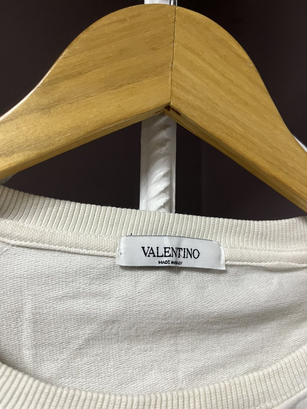 Valentino Valentino VLTN White Sweatshirt Size US XL / EU 56 / 4 - 4 Thumbnail