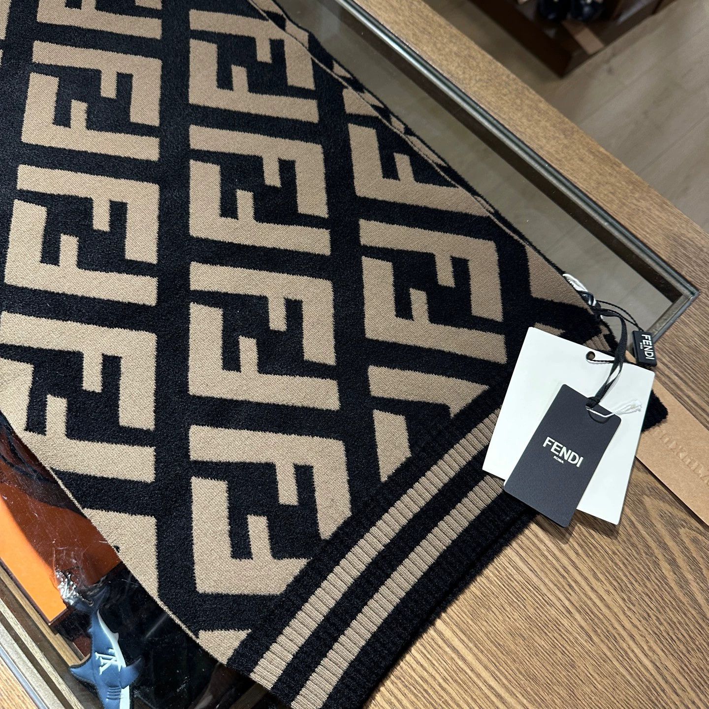 Fendi Fendi feb141 FF all over twill wool scarf Size ONE SIZE - 5 Thumbnail