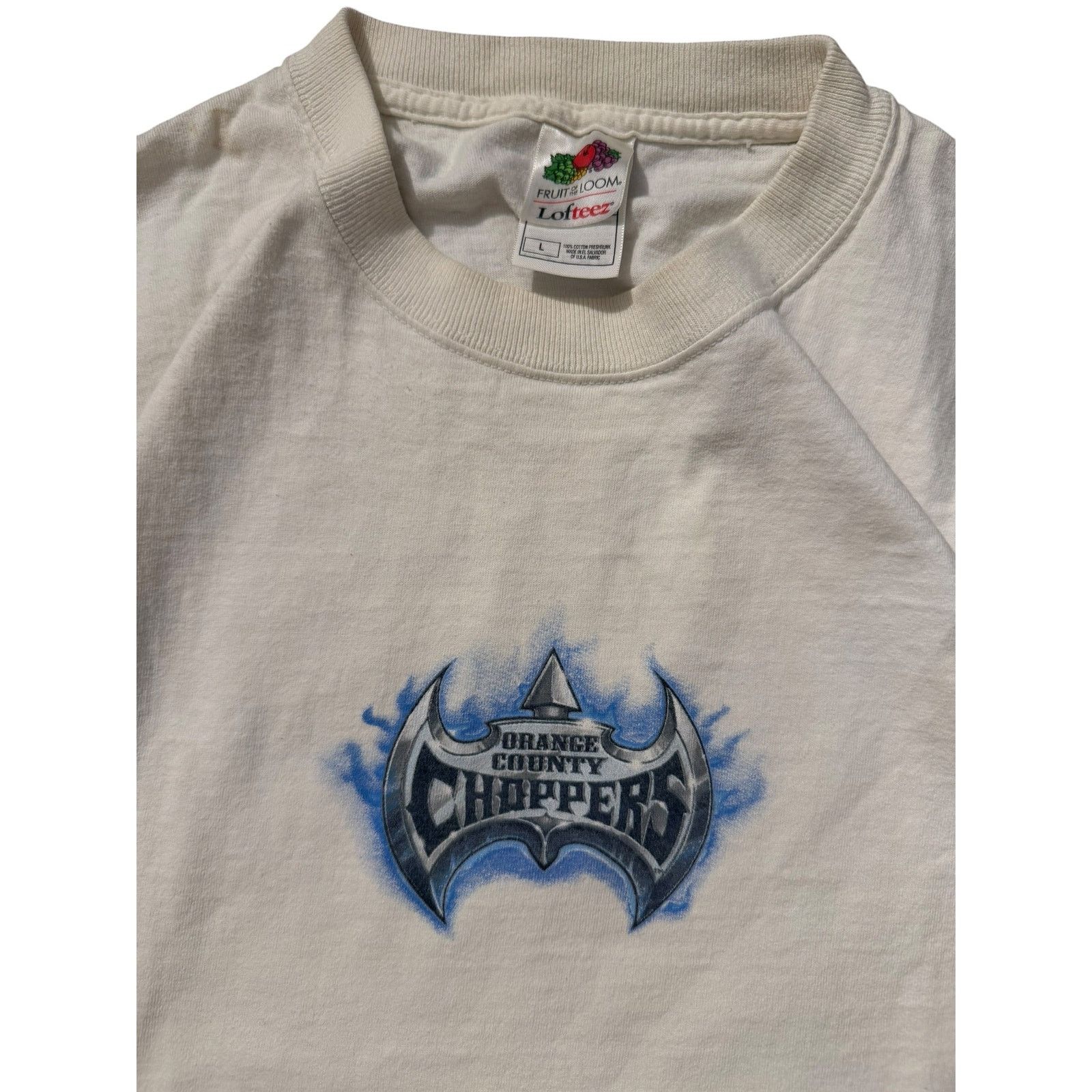 Vintage Vintage OCC Blue Chrome Chopper Tee - White Size US L / EU 52-54 / 3 - 3 Thumbnail
