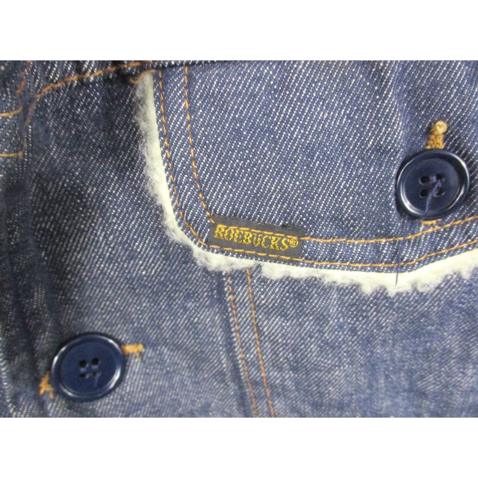 Sears VINTAGE Sears Roebucks Chore Shearling Coat Men’s 42 Jacket Denim Barn USA Size US XS / EU 42 / 0 - 6 Thumbnail
