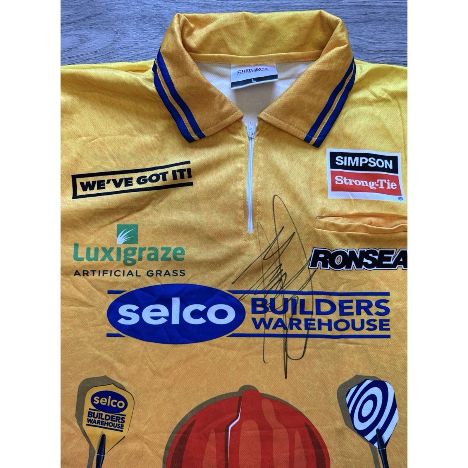 Warehouse Selco Builders Warehouse Darts Shirt Size L With Autograph Mens T-Shirt Multicolor Size US L / EU 52-54 / 3 - 5 Thumbnail