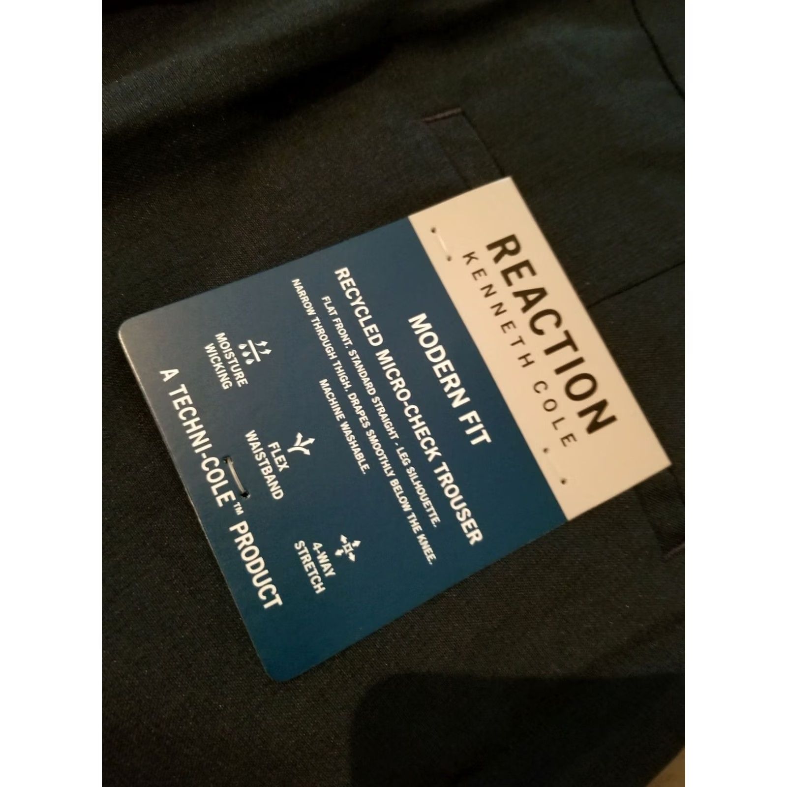 Kenneth Cole VINTAGE? No. Kenneth Cole Reaction Dress Pants Mens 36x34 Blue Slack Chino Khaki Trousers Dress Pants Mens Blue 36x34 Kenneth Cole Reaction pants Size US 36 / EU 52 - 4 Thumbnail