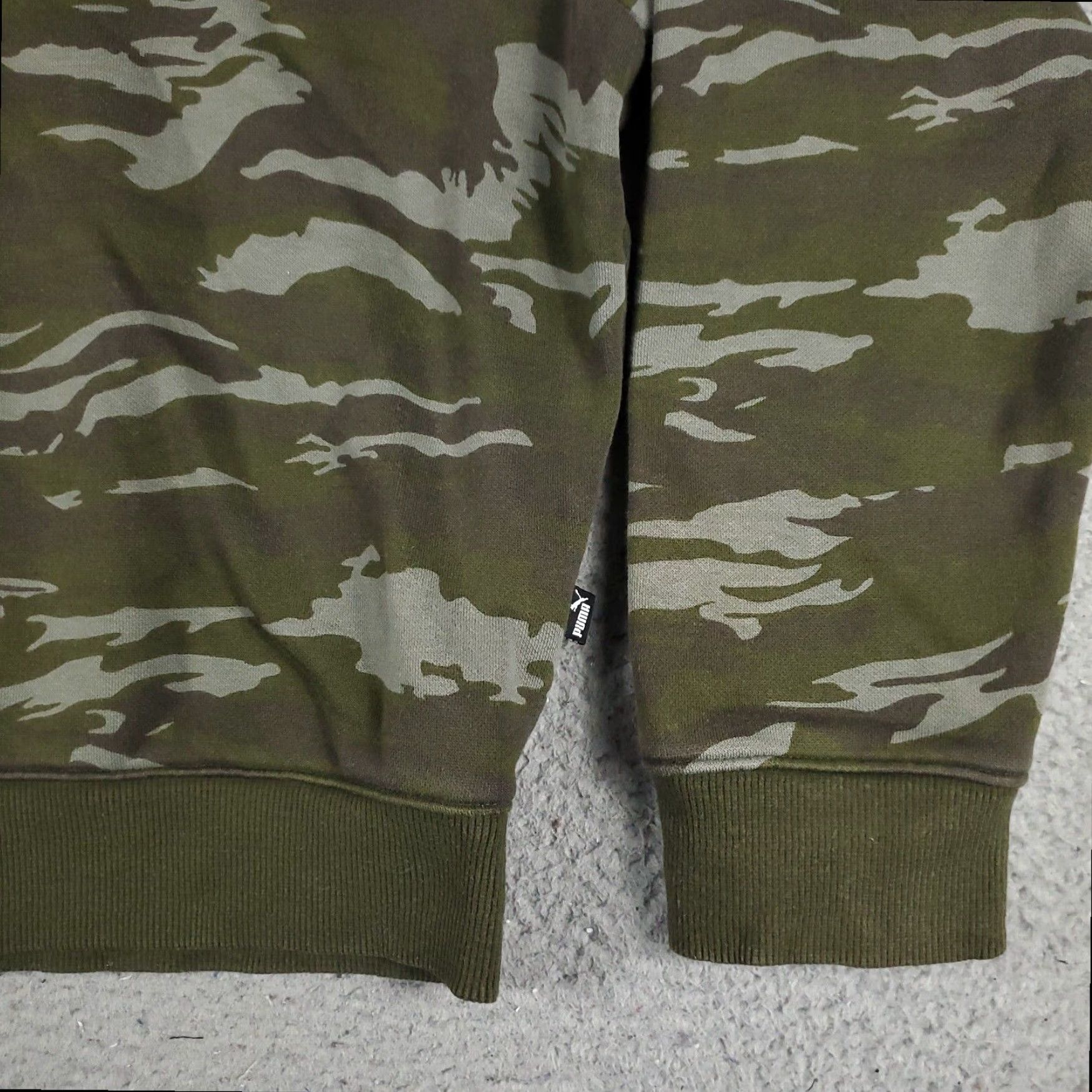 Puma PUMA Green Camouflage Hoodie Womens Medium Cotton Blend Pullover Sweatshirt Size M / US 6-8 / IT 42-44 - 4 Thumbnail