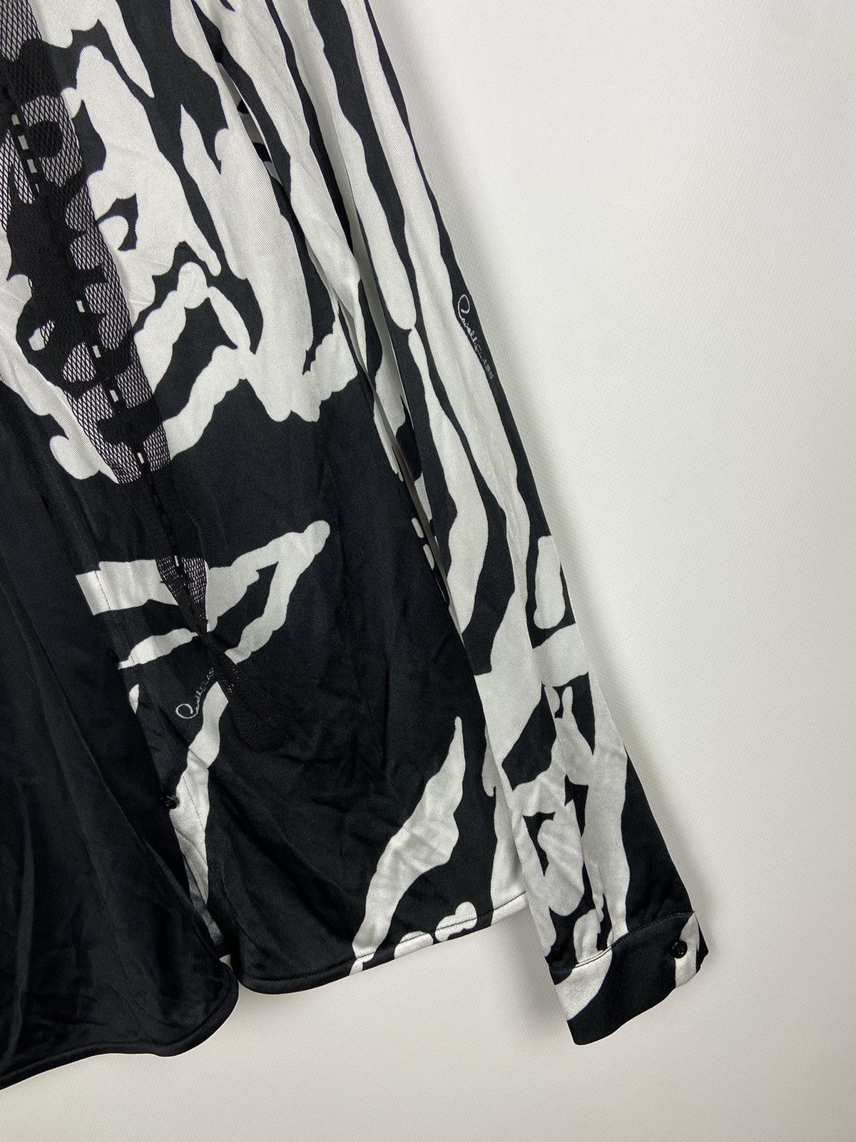 Cavalli Class × Designer Cavalli Class Black Womens Blouse Button Roberto Cavalli Size M / US 6-8 / IT 42-44 - 6 Thumbnail